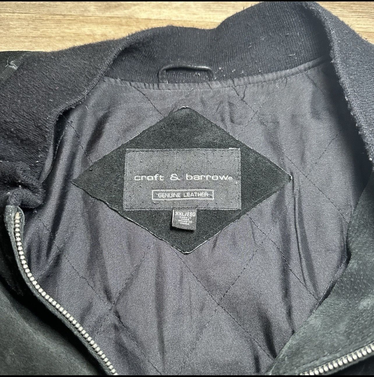 Croft & Barrow Croft & Barrow Leather Bomber Jacket Mens 2XL Bikercore Size US XXL / EU 58 / 5 - 2 Thumbnail