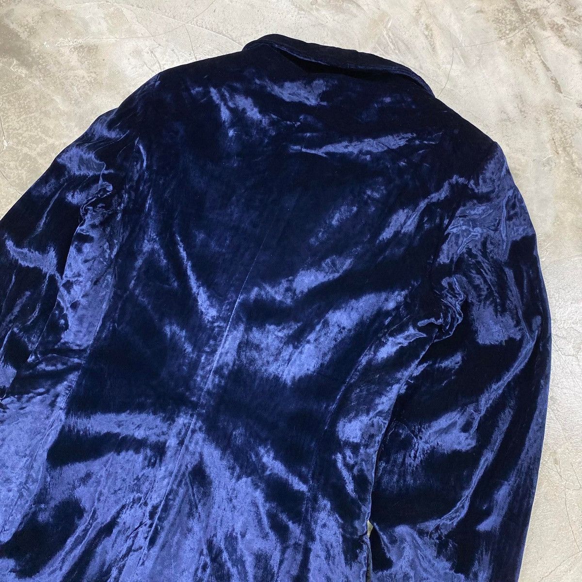 Dolce & Gabbana Crushed Velvet Single Button Blazer Size 34S - 12 Thumbnail