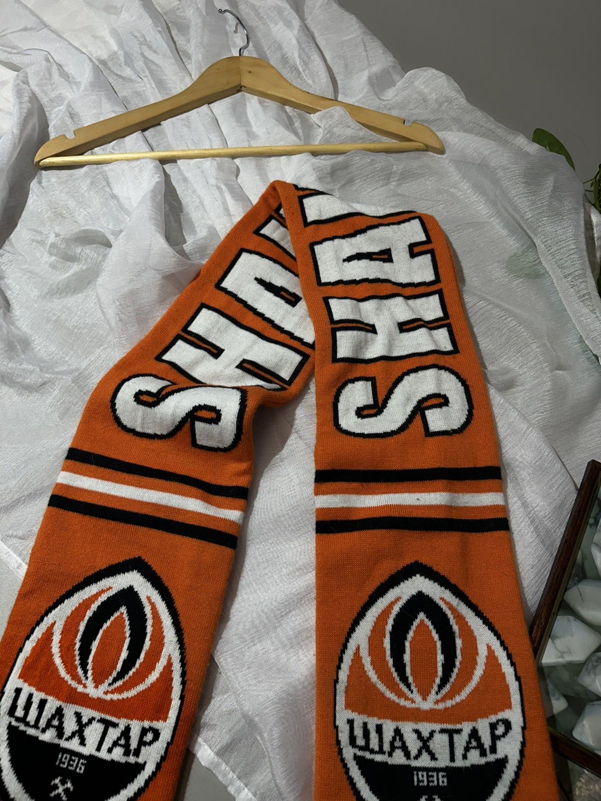 Desigual 🇺🇦 Authentic FC Shakhtar Donetsk Knitted Football Scarf Y2K Size ONE SIZE - 4 Thumbnail