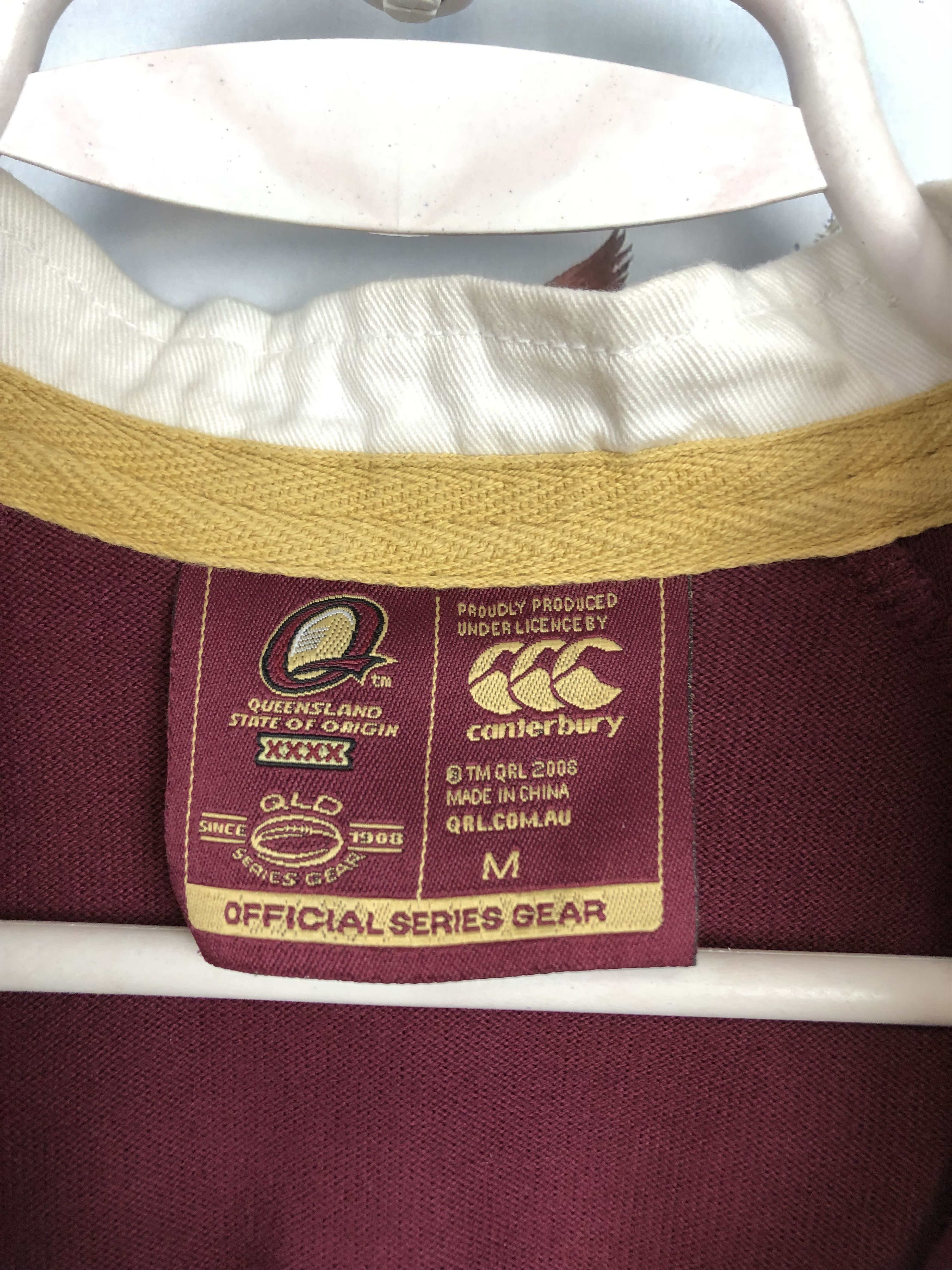 Vintage Vintage Queensland State of Origin Maroon Rugby Jersey Tee Size US M / EU 48-50 / 2 - 8 Thumbnail