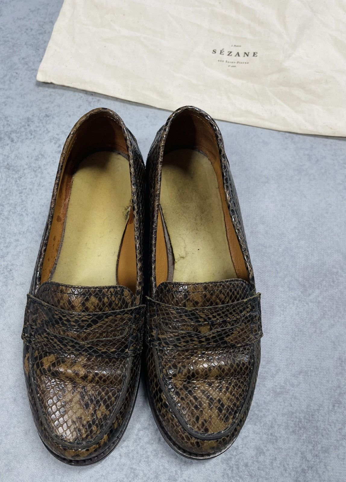 Sezane SEZANE Brown Leather Loafers Classic Flats Size 37 Size US 7 / IT 37 - 20 Thumbnail