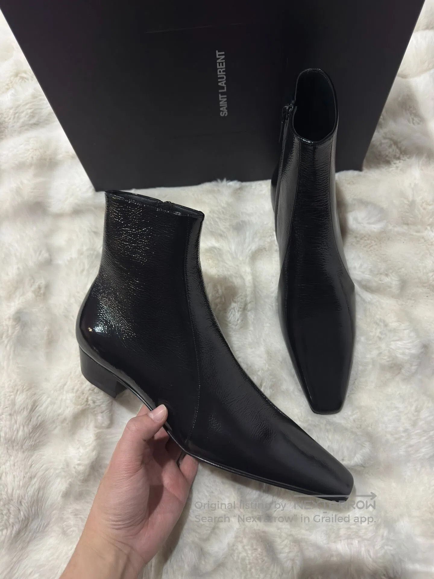 Saint Laurent Paris Saint Laurent RAINER Pleated Boots. Size US 8 / EU 41 - 3 Thumbnail