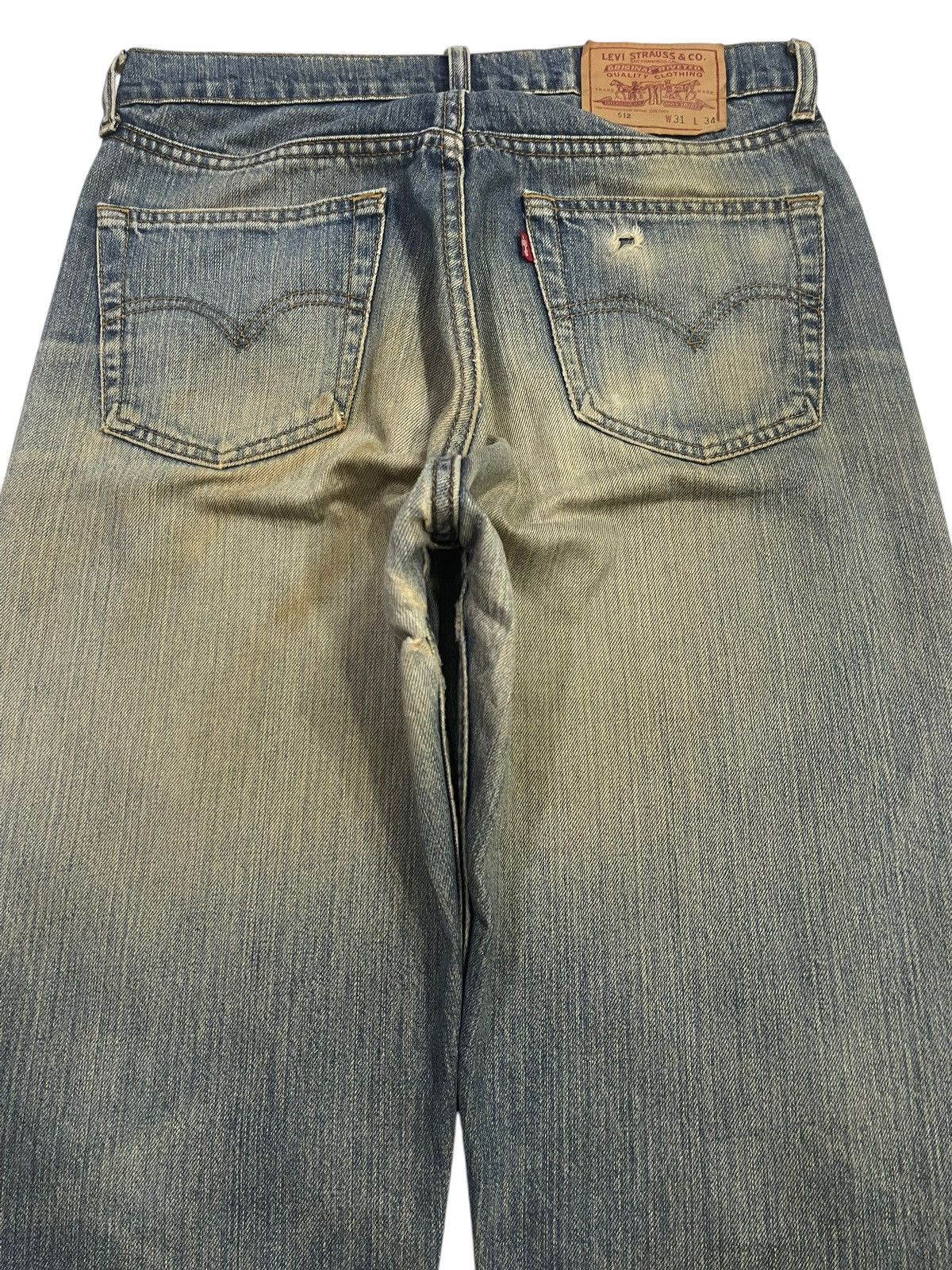 Levi's Vintage 90s Levis 512 Mud Wash Distress Style Loose Jeans Size US 31 - 5 Thumbnail