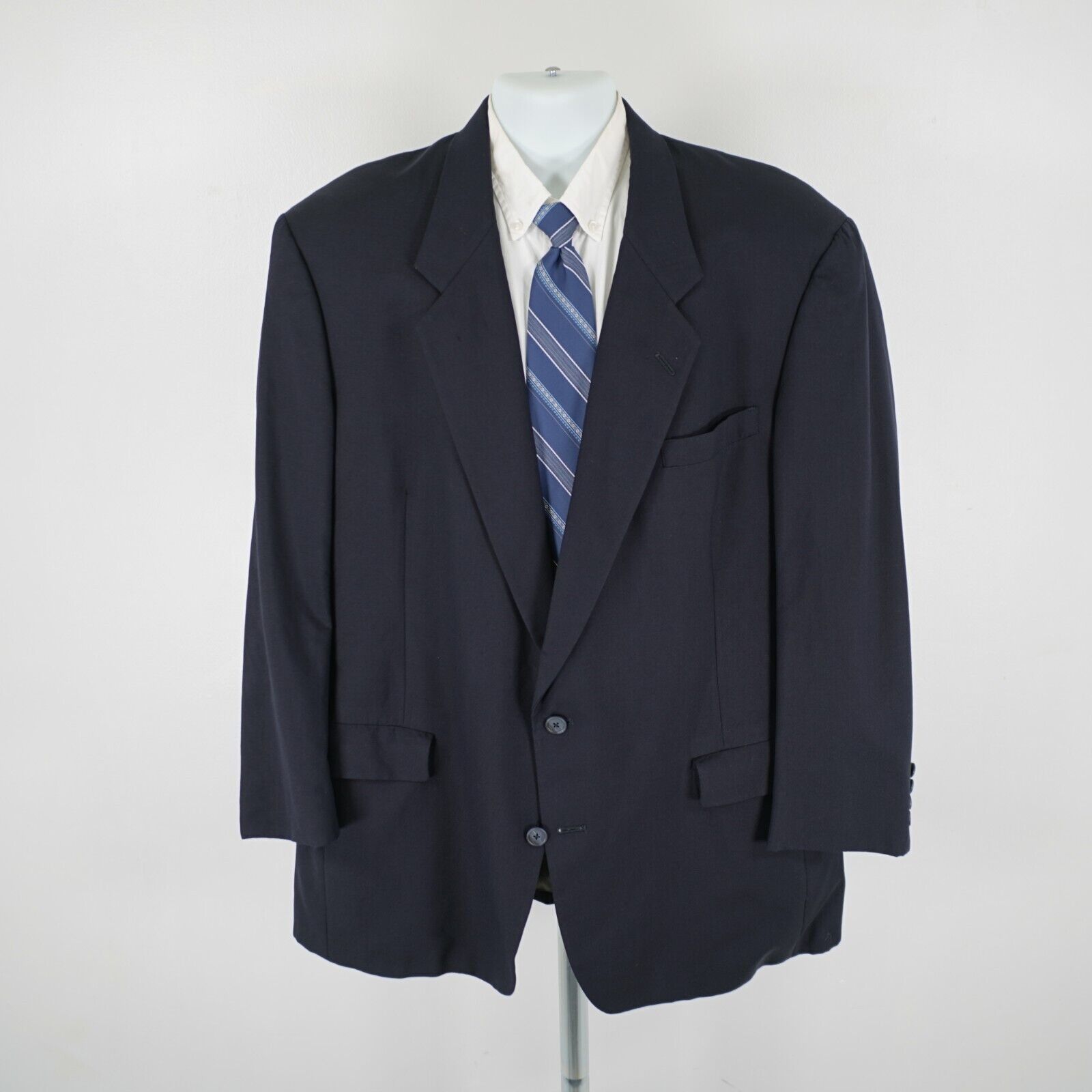 Hart Schaffner Marx Hart Schaffner Marx Micron 2000 Wool Blue 2 Button Suit Jack Size 48L - 5 Thumbnail