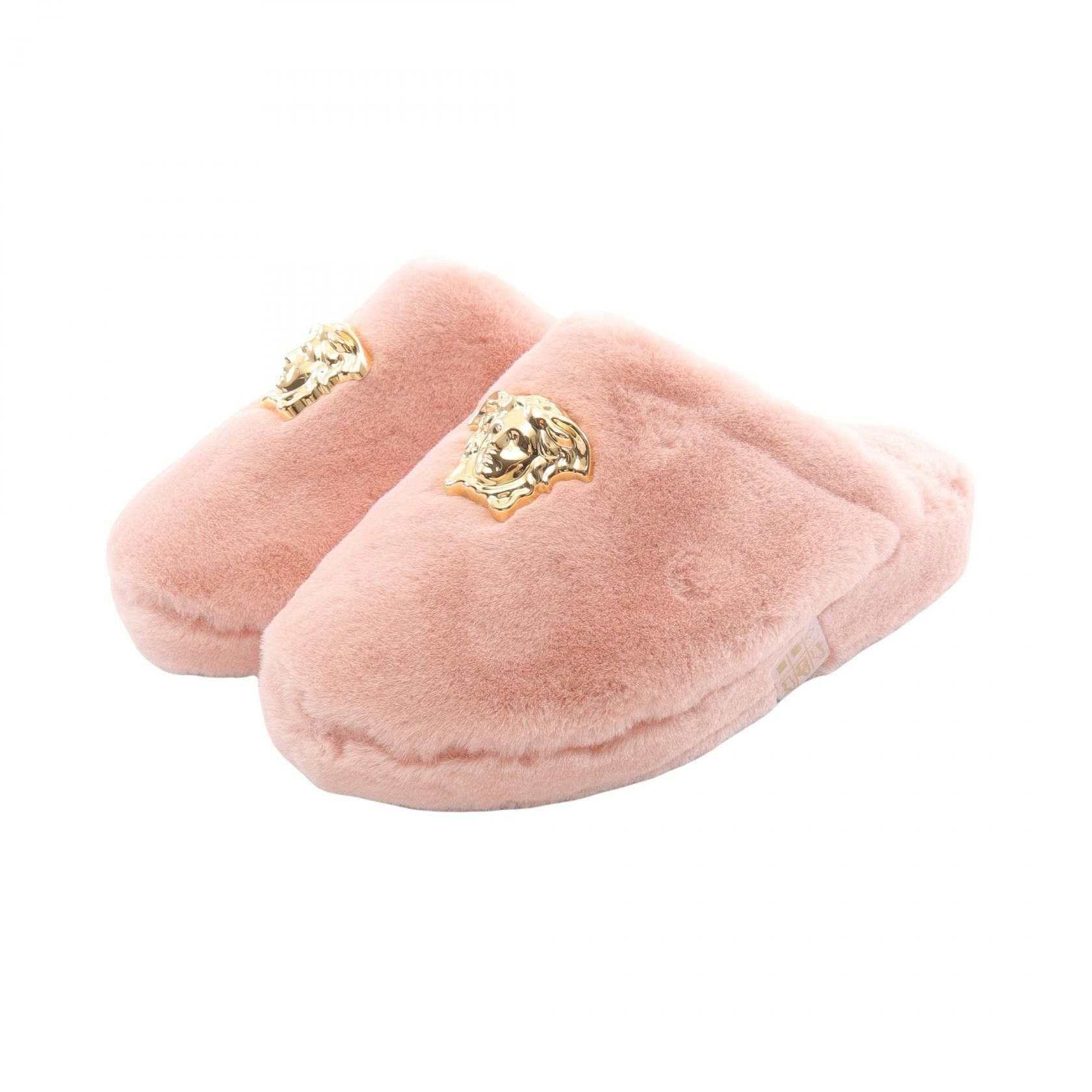 Versace Versace Versace Medusa Faux Fur Sandals Fur Shoes ZSL000008ZPL00011 DUTY FREE for USA Size ONE SIZE - 1 Thumbnail
