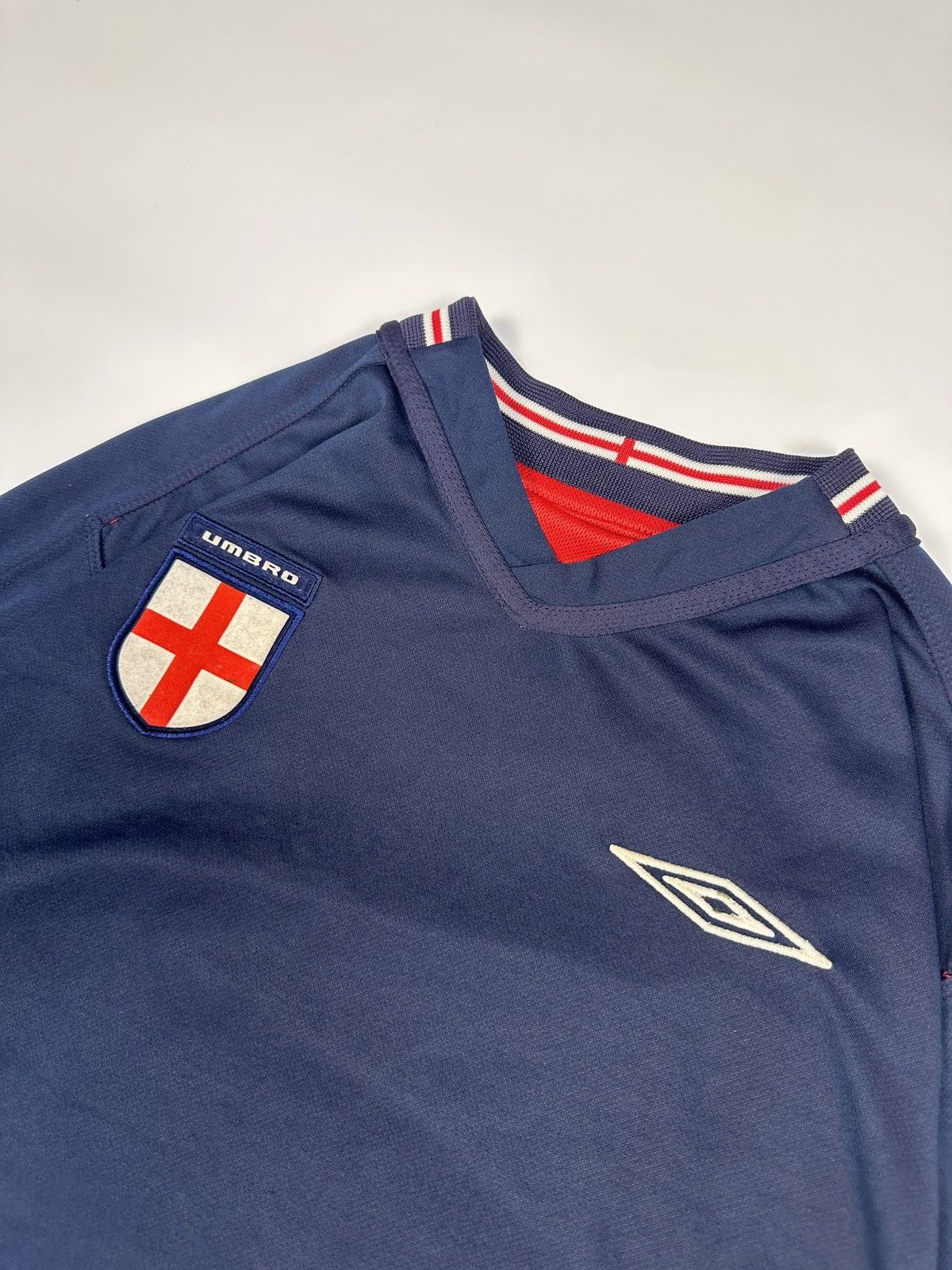 Umbro Vintage Umbro England Soccer Jersey Blokecore Rare Style VTg Size US S / EU 44-46 / 1 - 5 Thumbnail