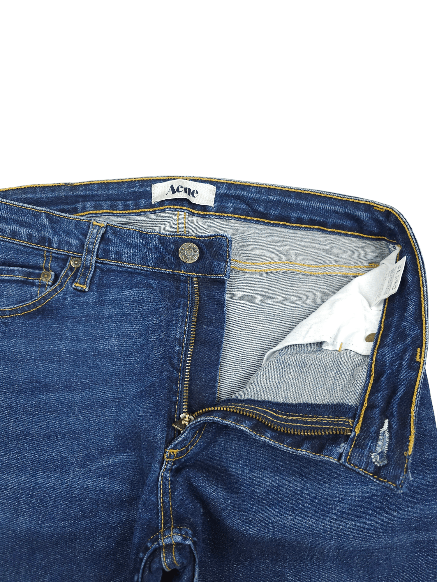Acne Studios × Vintage 💎 Size 31/32 Flex Fresh Skinny Slim Blue Washed Denim Jeans Size 31" - 5 Thumbnail