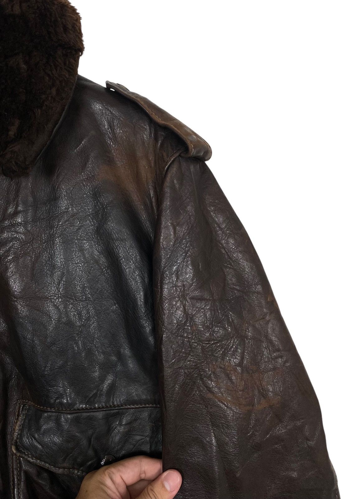 Schott Rare‼️ Vtg Schott N.Y.C G-1 Bomber Leather Fur Collar Usa Size US M / EU 48-50 / 2 - 16 Thumbnail