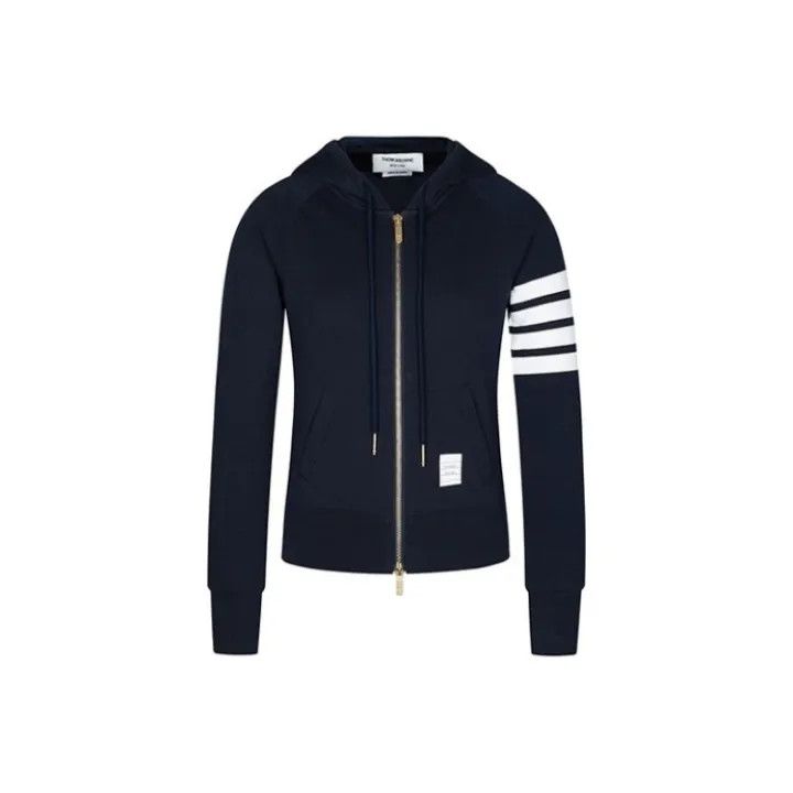 Thom Browne Thom Browne Women's Classic Hoodie with Stripes 0079 Size L / US 10 / IT 46 - 1 Thumbnail