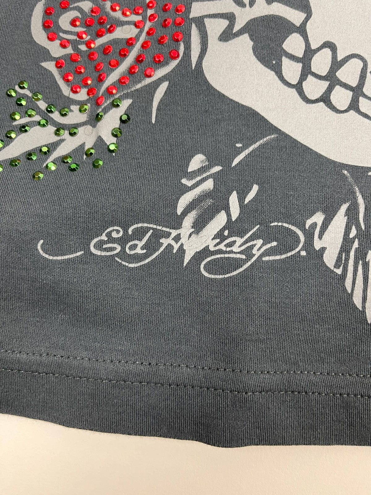 Ed Hardy Ed Hardy 🇺🇸 Love Kills Slowly Rhinestone Skull T-Shirt Y2K Size US XL / EU 56 / 4 - 11 Thumbnail