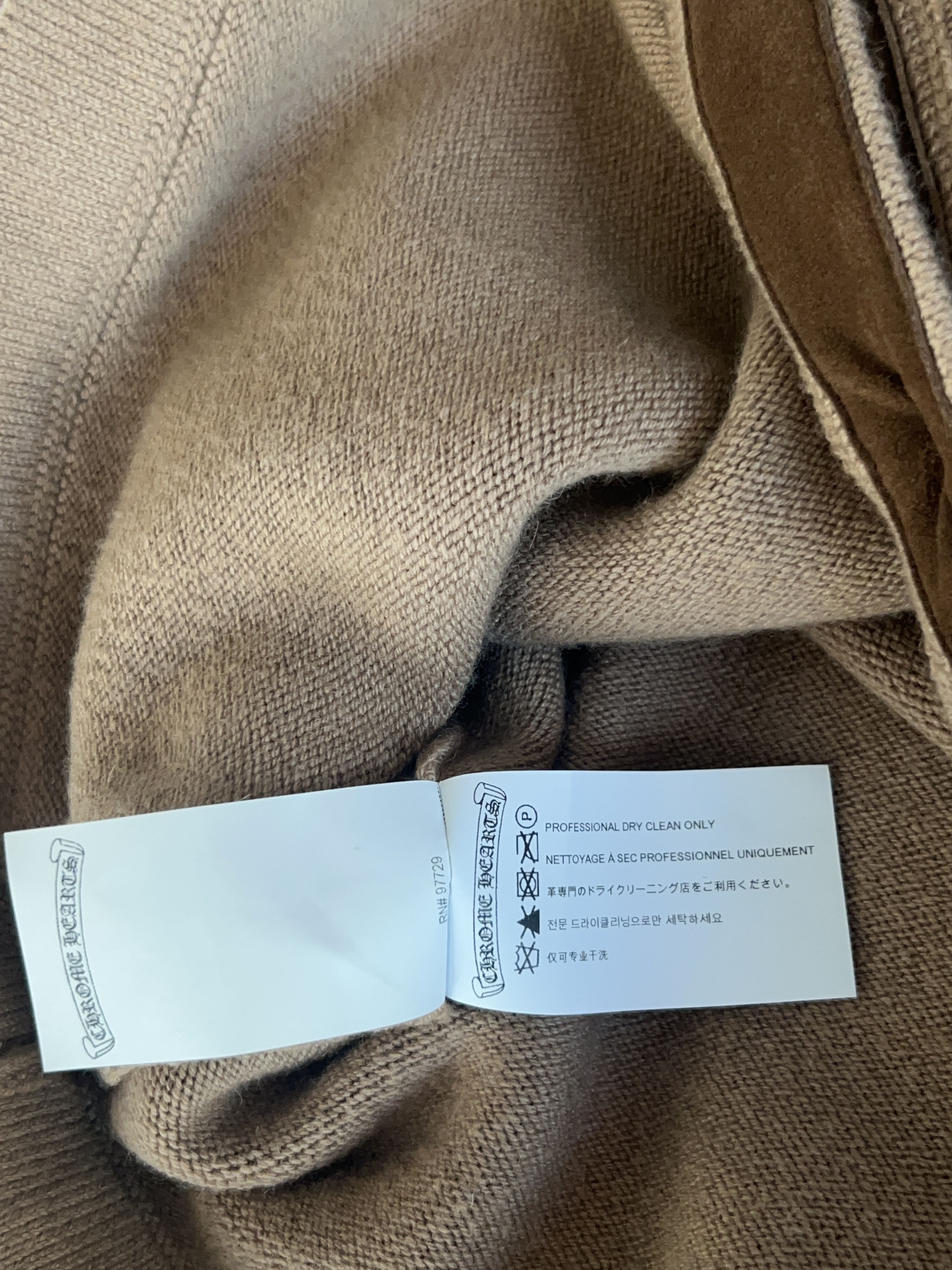 Chrome Hearts Chrome Hearts Brown Triple Cross Patch Cashmere Cardigan Size US S / EU 44-46 / 1 - 5 Thumbnail