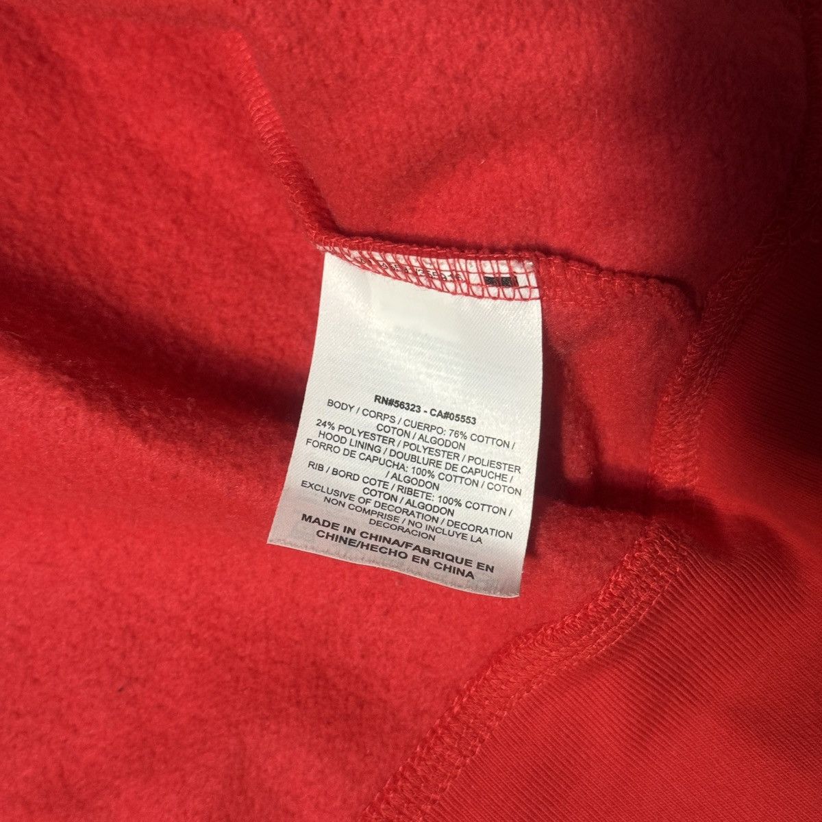 Nike × Vintage Vintage 90s Nike Big Swoosh Red Zip Up Hoodie Women’s S Y2K Size US S / EU 44-46 / 1 - 4 Thumbnail