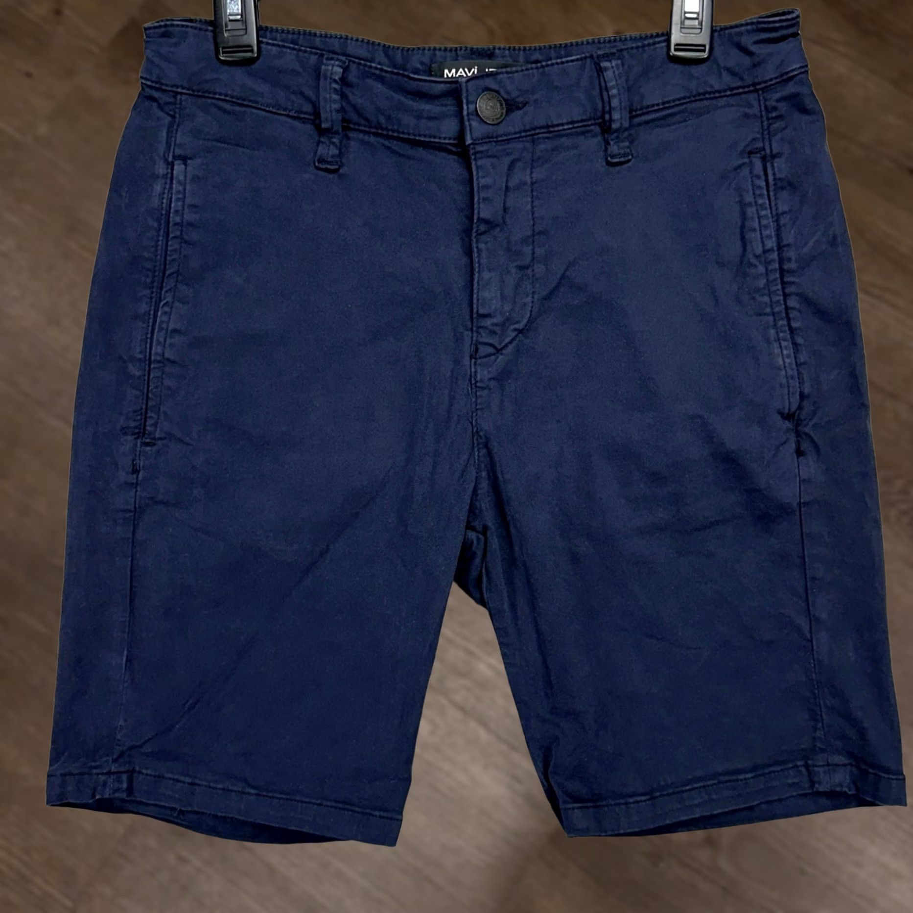 Vintage Mavi Jeans Mens Simon Khaki Shorts 30 Blue Flat Front Performance Stretch Pocket Casual Cotton Spandex Regular Inseam 9.5 Size US 30 / EU 46 - 1 Thumbnail
