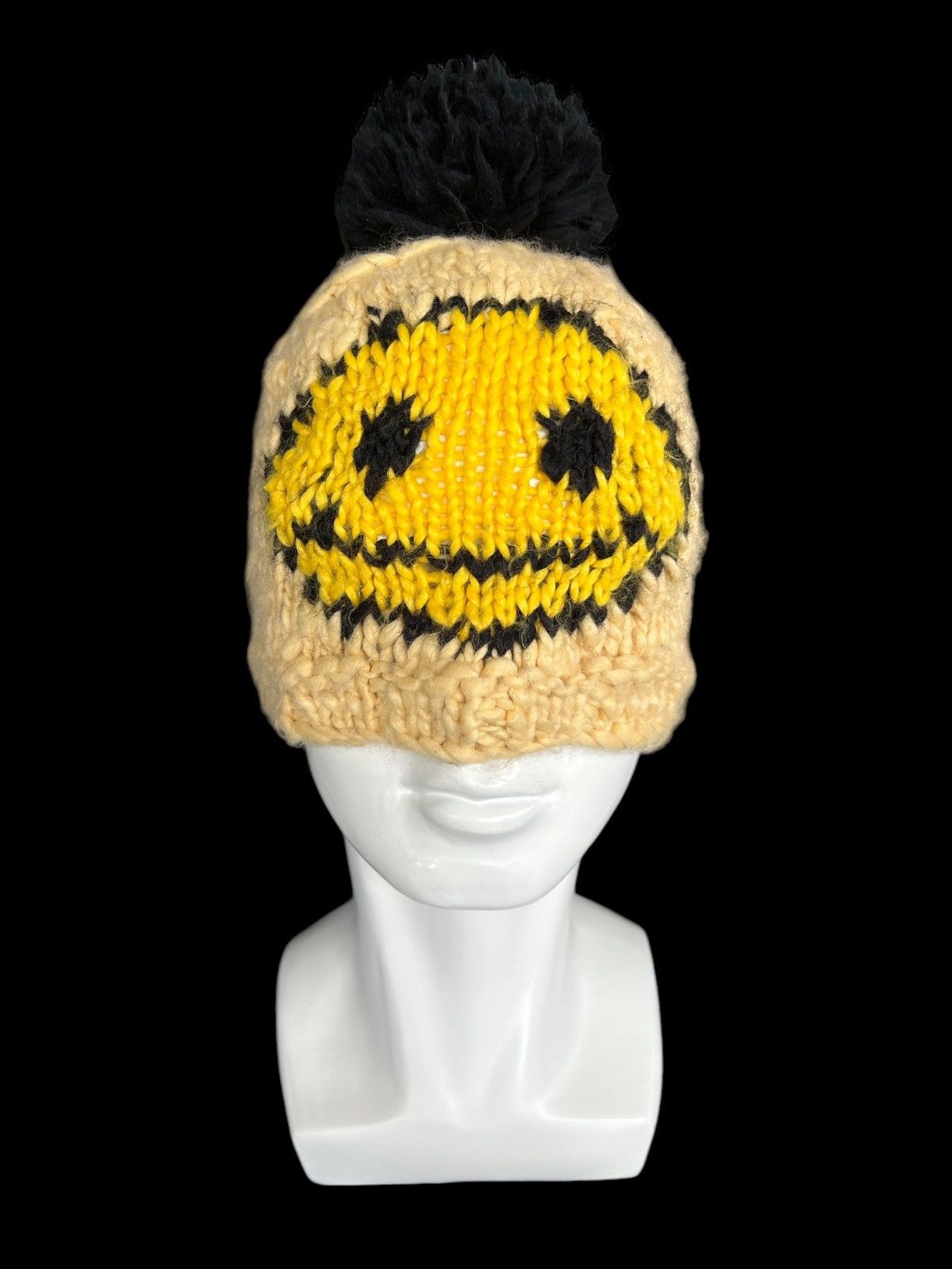 Japanese Brand × Kapital × Vintage Inspired By Kapital Smile knitted Handmade Beanie Hats Size ONE SIZE - 1 Thumbnail
