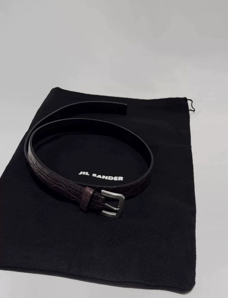 Jil Sander JIL SANDER Crimson crocodile leather belt Size ONE SIZE - 7 Thumbnail