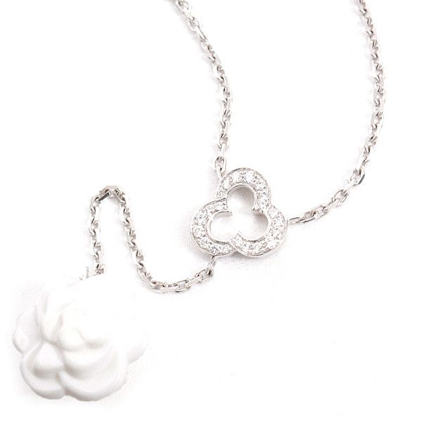 Chanel Chanel Chanel Camellia Diamond Necklace 750WG White Gold Metal Necklace 62013 in Great Condition Size ONE SIZE - 1 Thumbnail