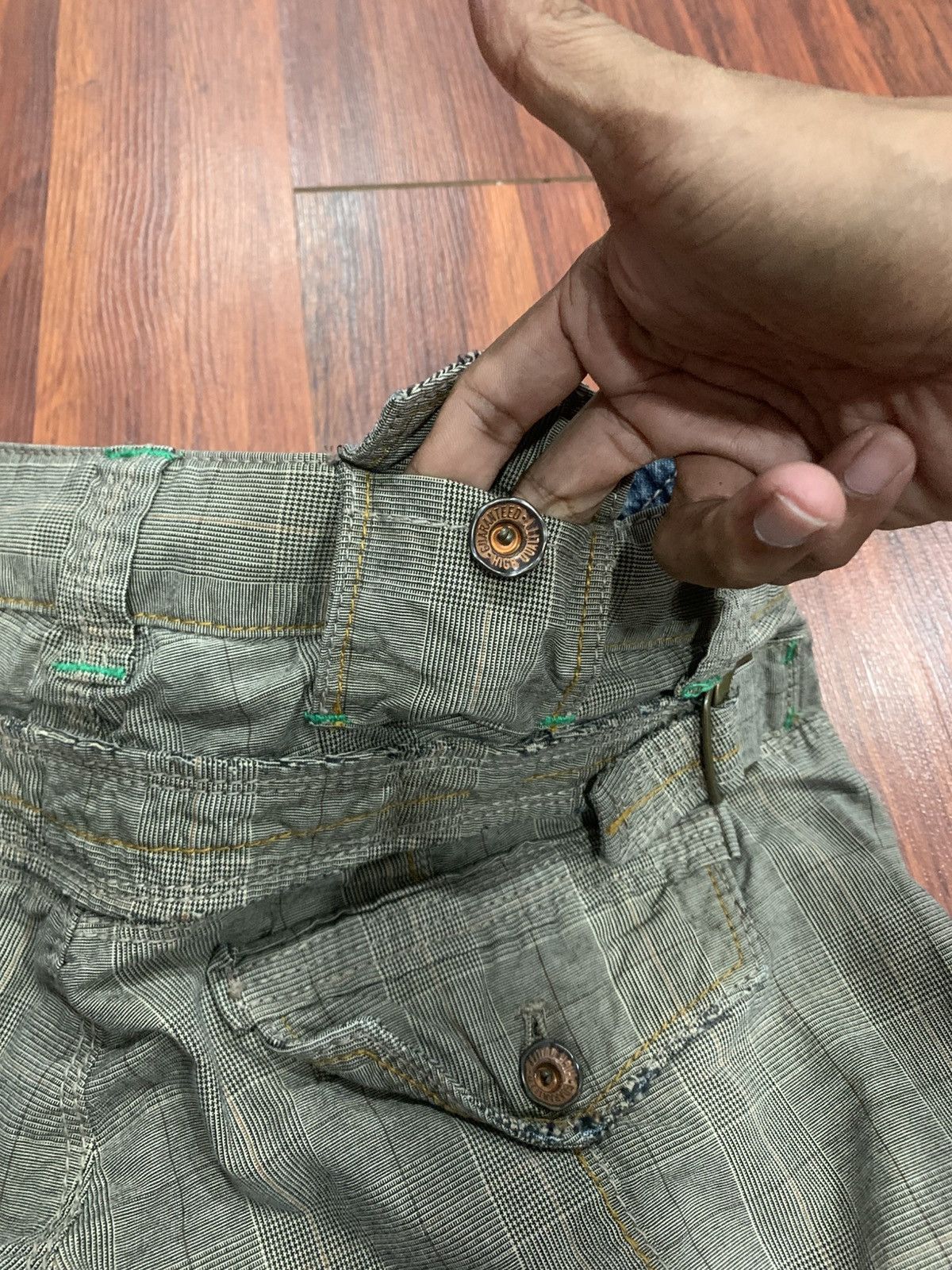 If Six Was Nine Three Dots Flared Checkered Pants Size 30" / US 8 / IT 44 - 12 Thumbnail