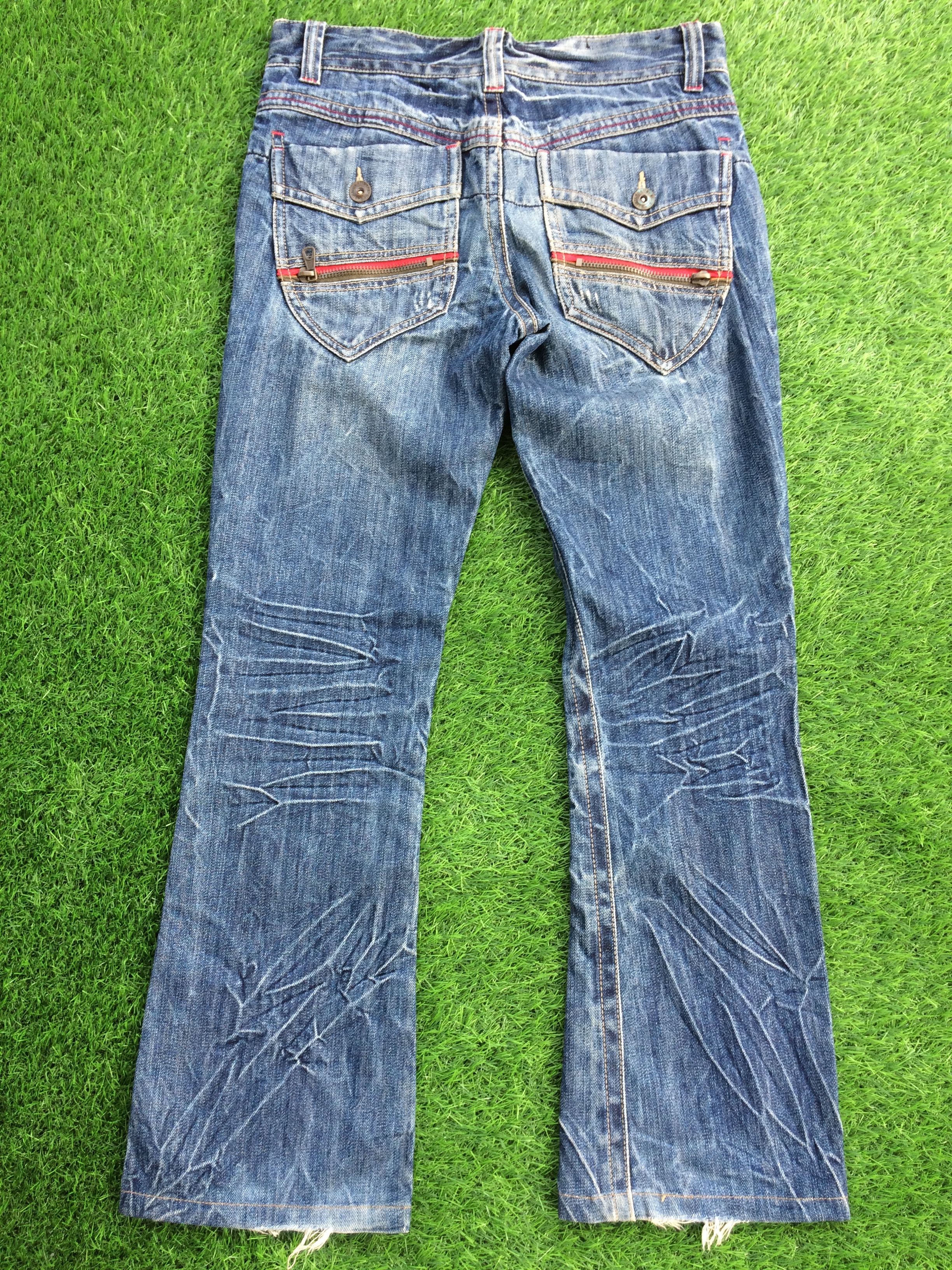 Japanese Brand Harajuku Double Pocket Bootcut Jeans #D-843 Size US 32 / EU 48 - 2 Thumbnail