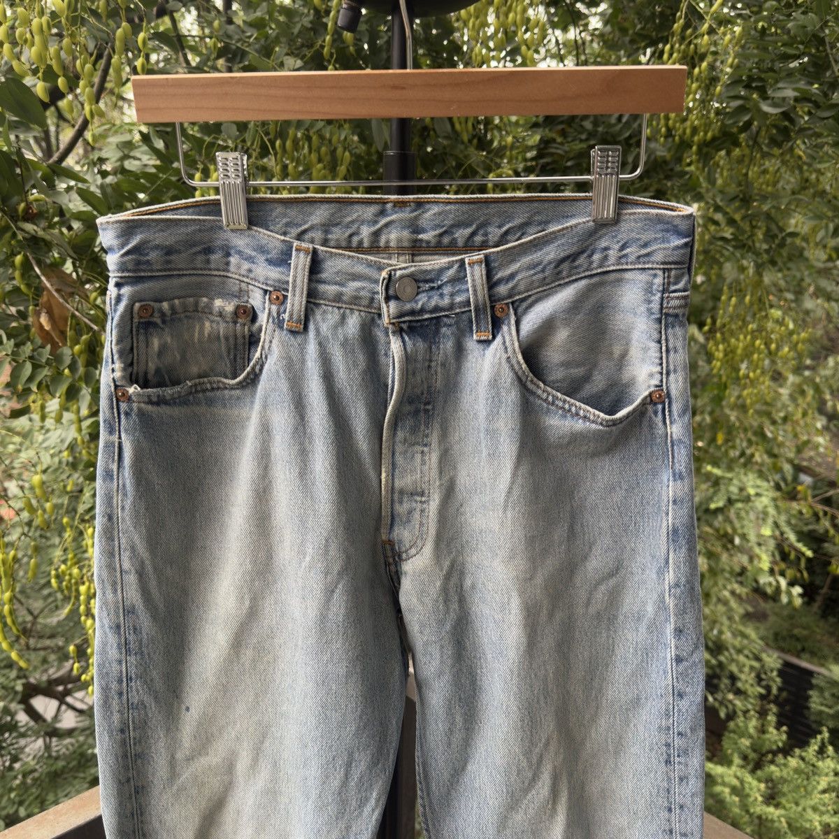 Levi's 90s Levi's 501 Faded Jeans ERD Grunge Chrome Distressed Size US 31 - 5 Thumbnail