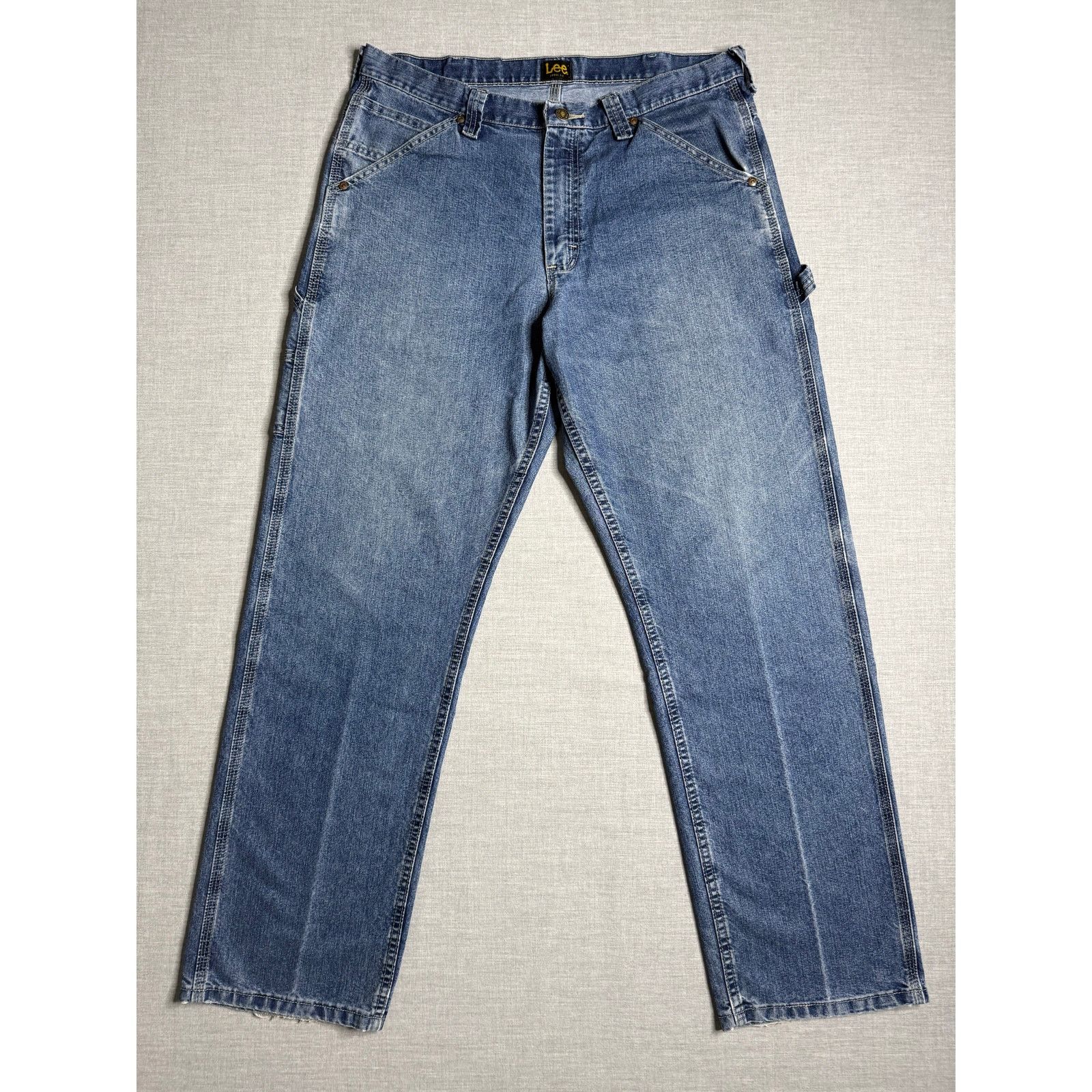 Lee × Vintage Vintage Y2K Lee Loose Fit Carpenter Jeans 34x32 Size US 34 / EU 50 - 2 Thumbnail