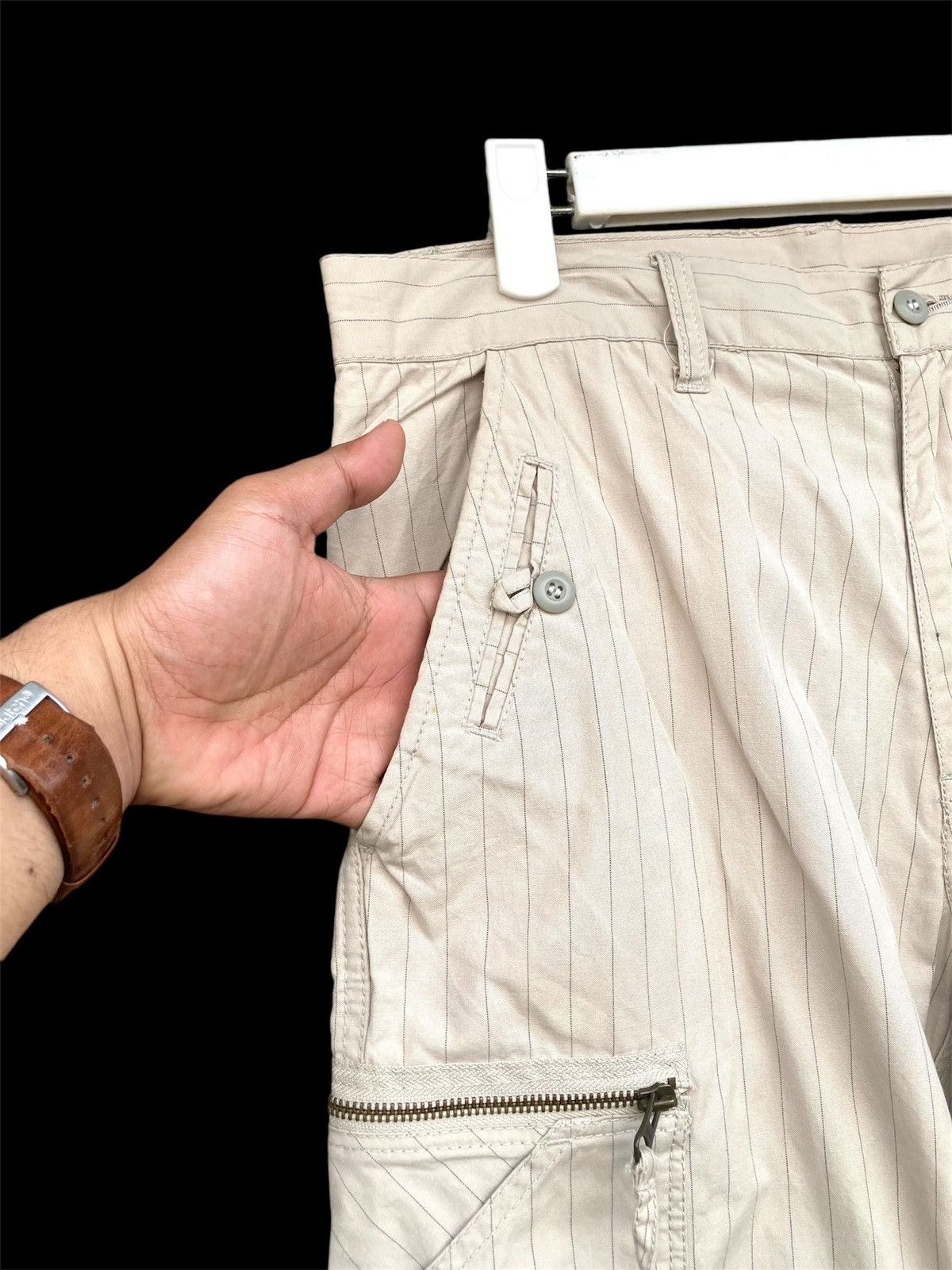 PPFM PPFM Stripe Japanese Cargo Pants Size US 34 / EU 50 - 7 Thumbnail