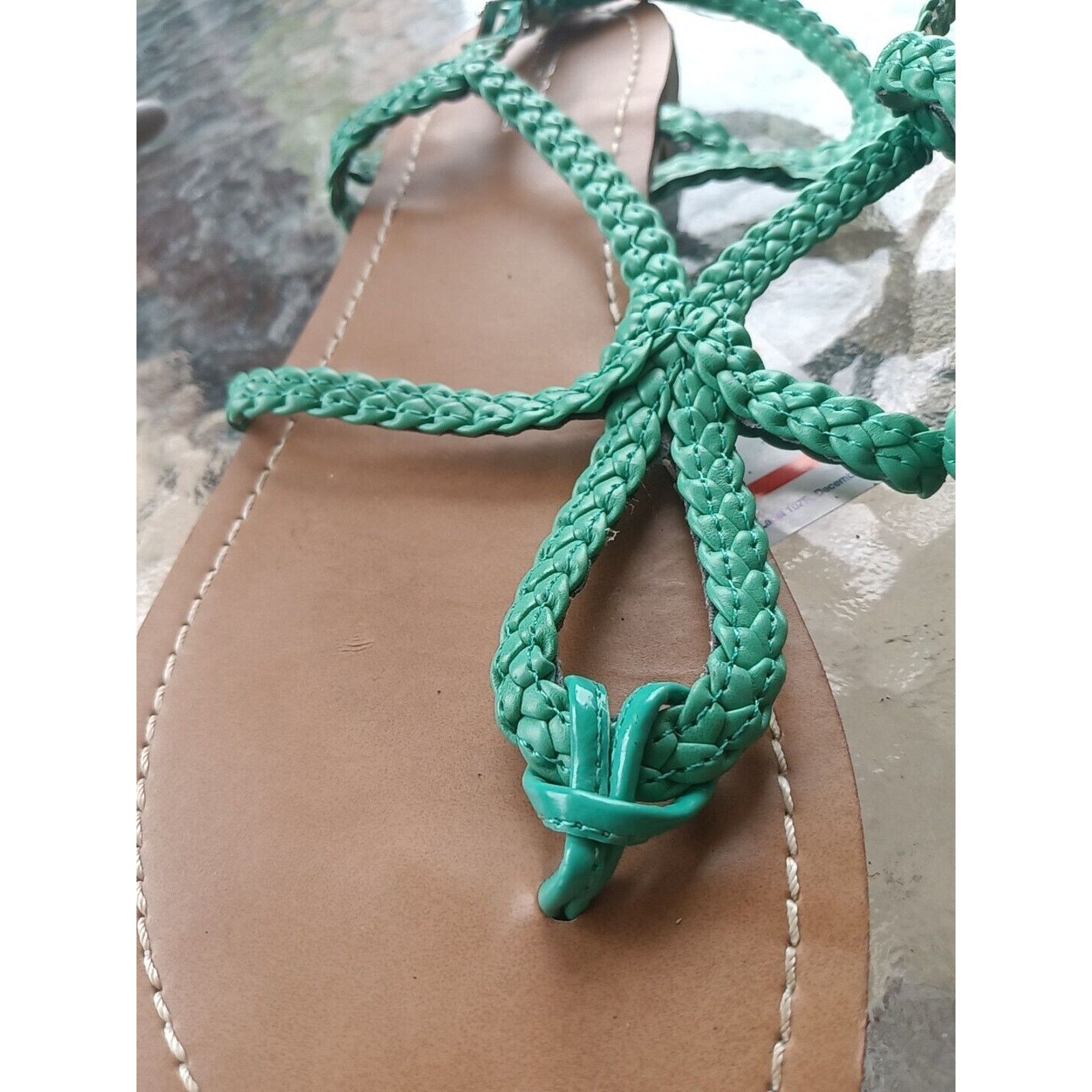Merona Merona Green Size 8.5 Woman's Sandals Braides Straps Sling Size US 8.5 / IT 38.5 - 3 Thumbnail