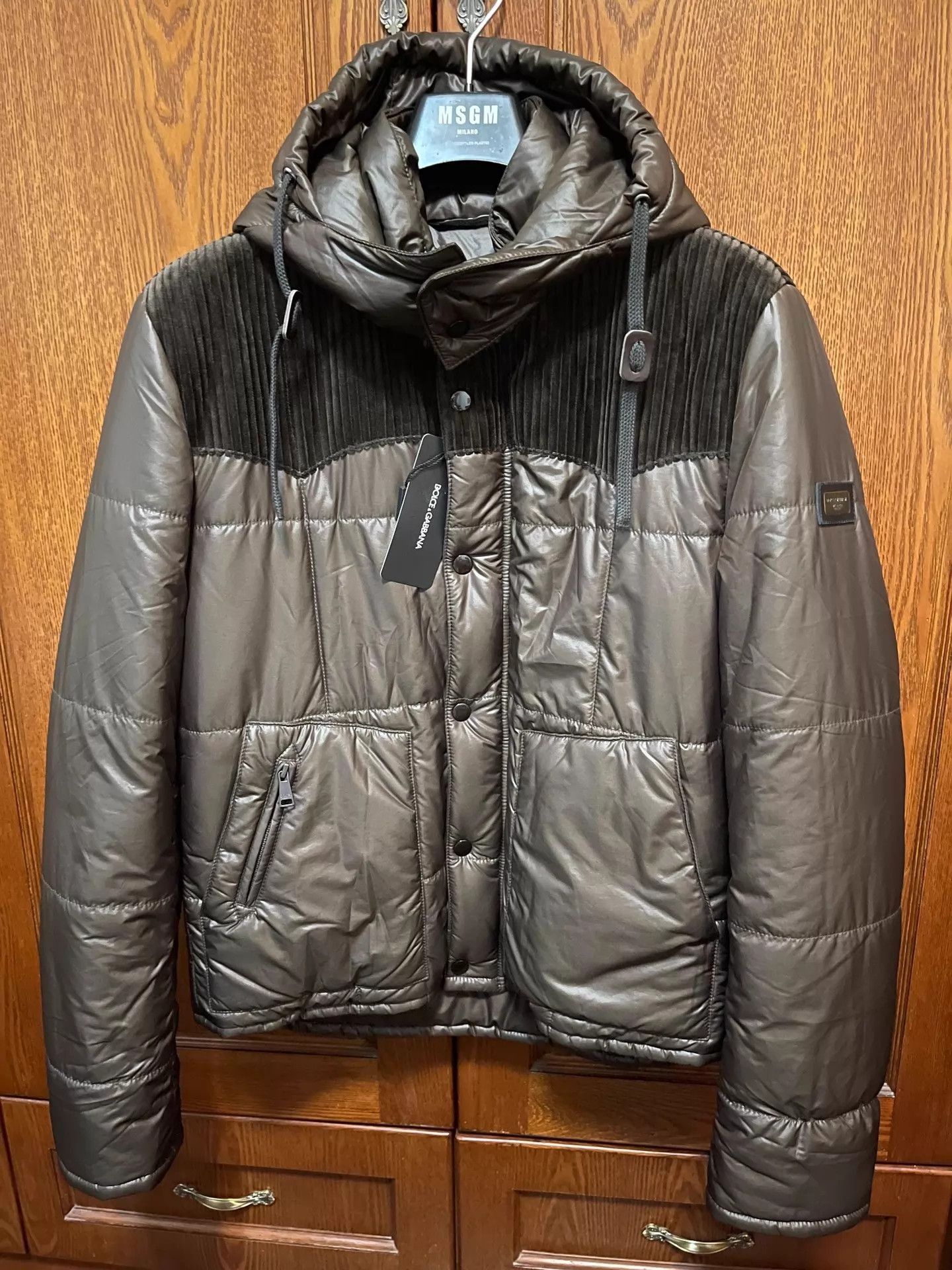 Dolce & Gabbana Brown Hooded Padded Parka Jacket Size M Size US XXS / EU 40 - 1 Thumbnail