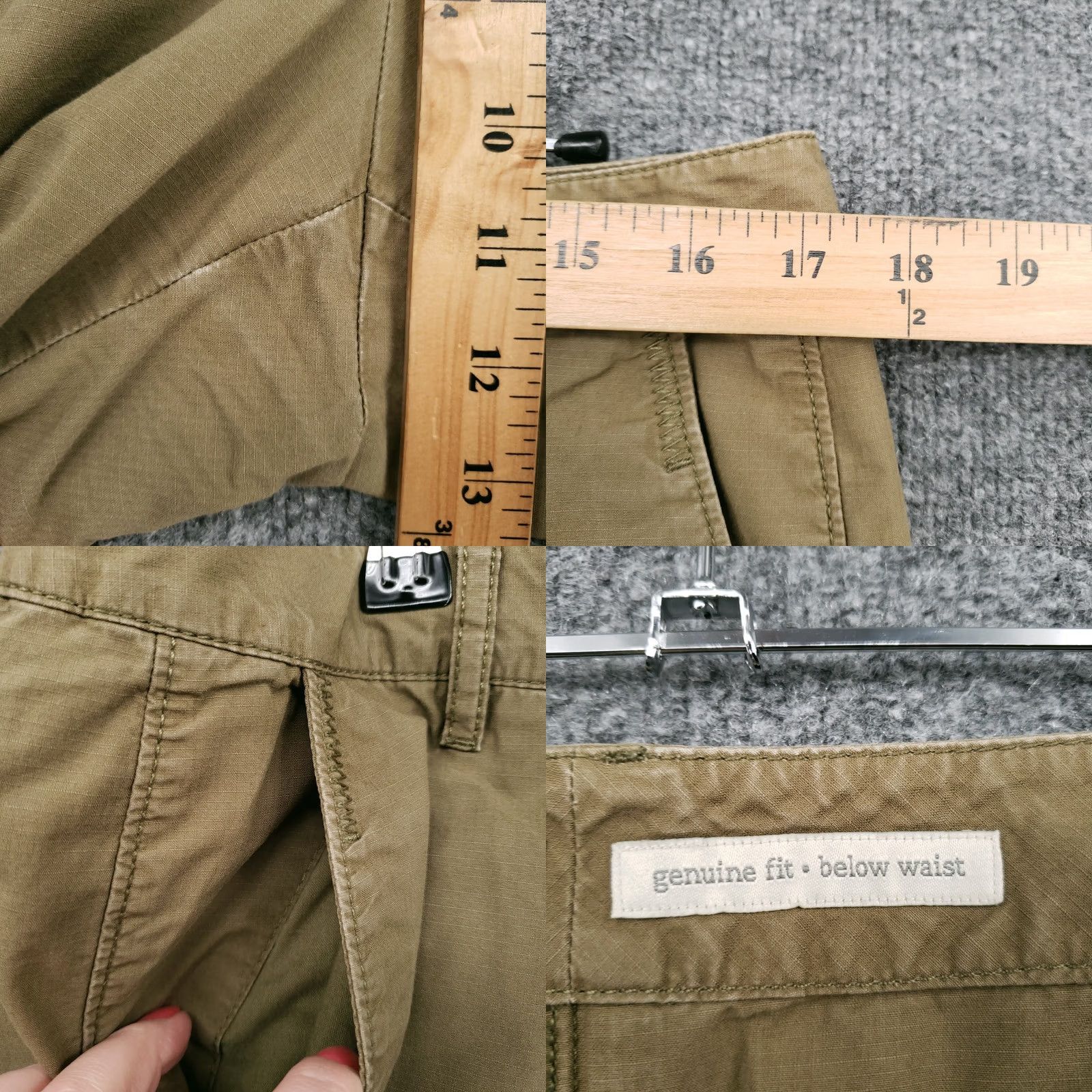 J. Jill J. Jill Beige Cropped Pants Womens 12 Mid Rise Below Waist Cargo Size 34" / US 12 / IT 48 - 9 Thumbnail