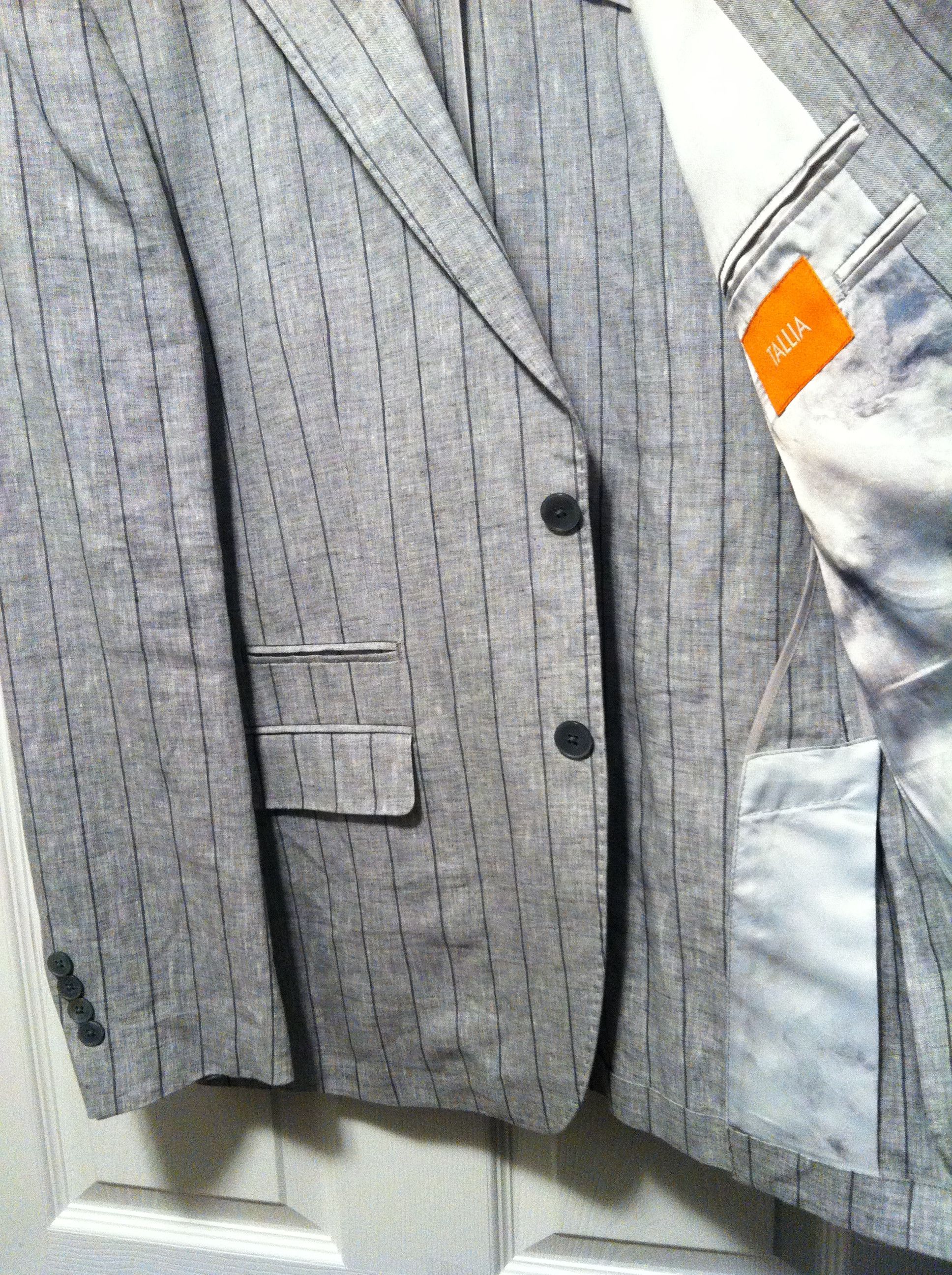 Tallia TALLIA MEN'S NEW 100%LINEN SPORT COAT BLAZER SIZE: 40L Size 40L - 6 Thumbnail