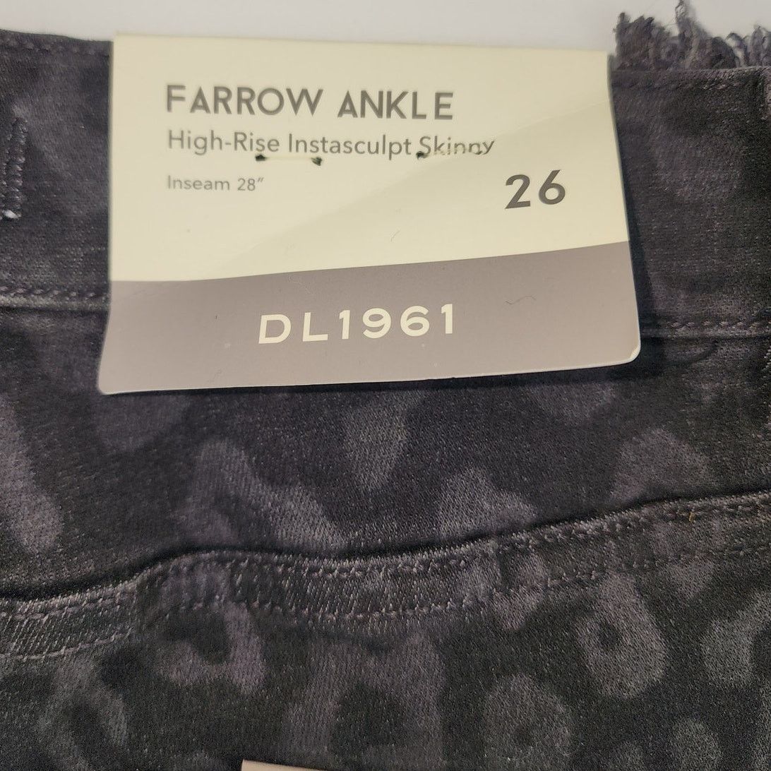 DL1961 DL1961 Farrow Ankle Jeans Black Leopard Print Women's Sz 26 Size 26" / US 2 / IT 38 - 5 Thumbnail