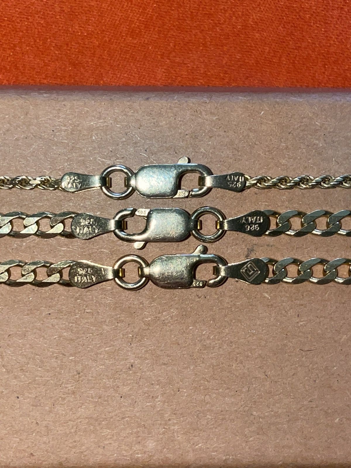 image of 14K Gold Plated Sterling Silver Chains, Men's