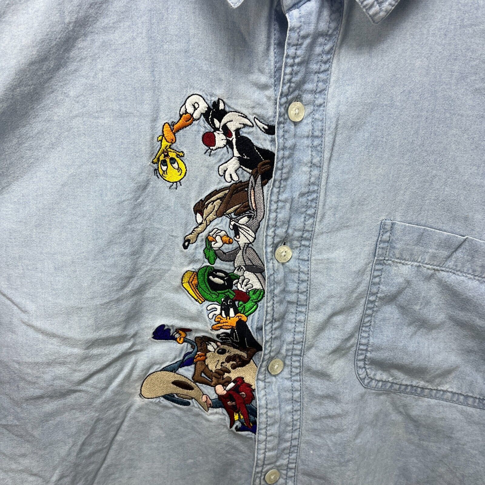 Vintage Vintage 90s Looney Tunes Button Up Longsleeve Shirt 2XL Size US XXL / EU 58 / 5 - 3 Thumbnail