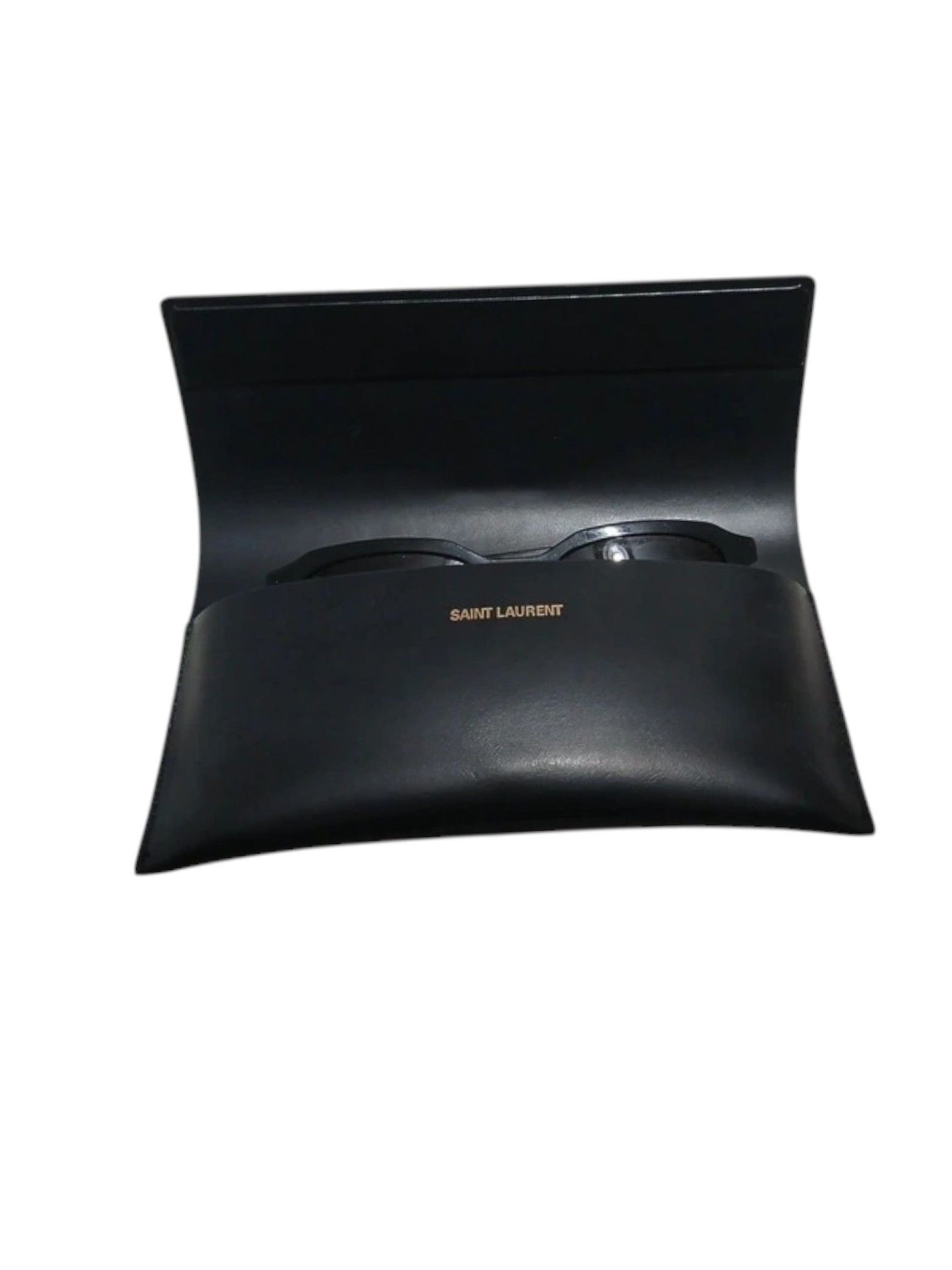 Saint Laurent Paris Saint Laurent Black Acetate Square Sunglasses, 2010s Size ONE SIZE - 7 Thumbnail