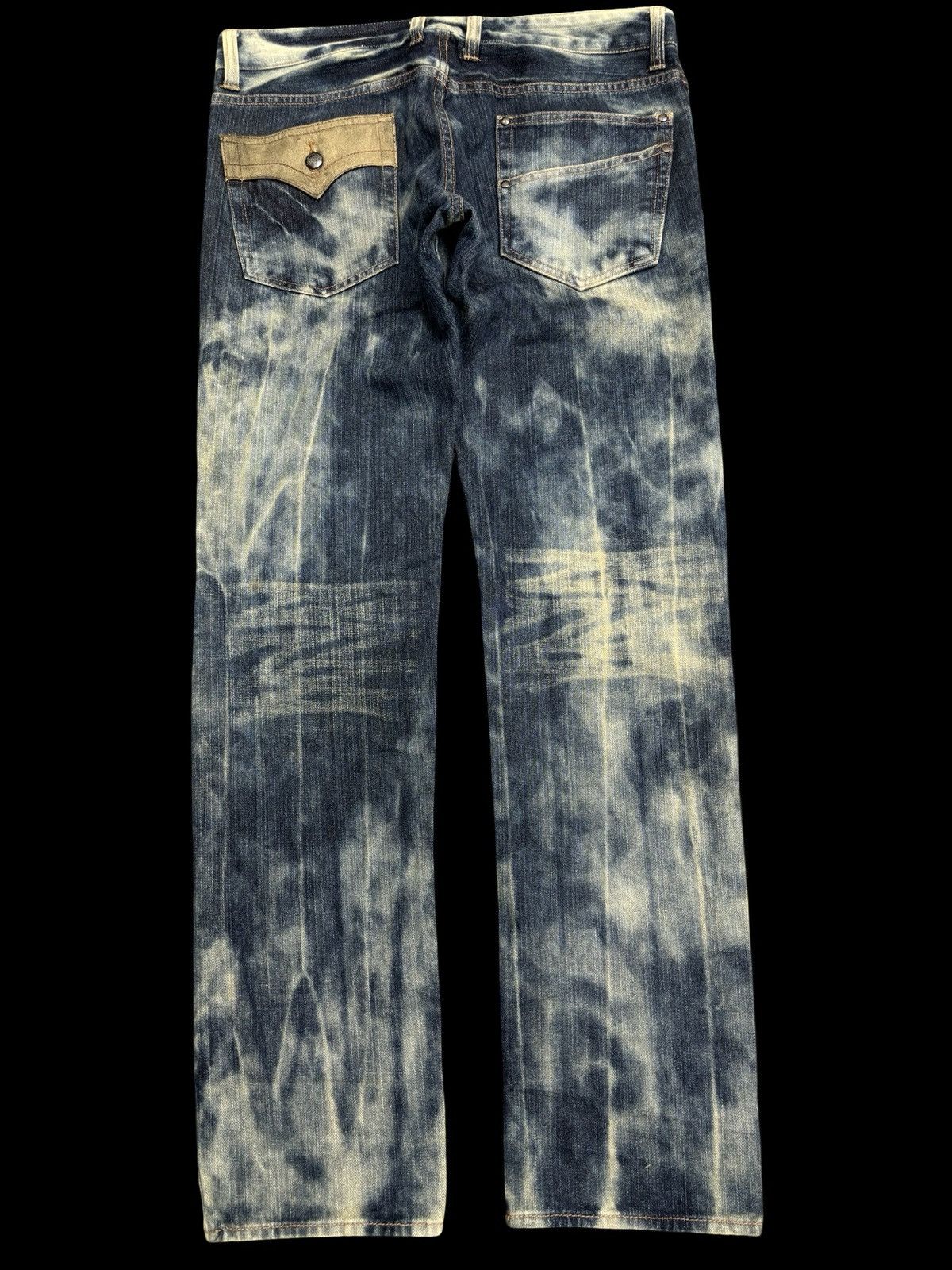 Japanese Brand 💥90s Style💥doublefocus Sick Fades Denim F591 Size US 35 - 2 Thumbnail