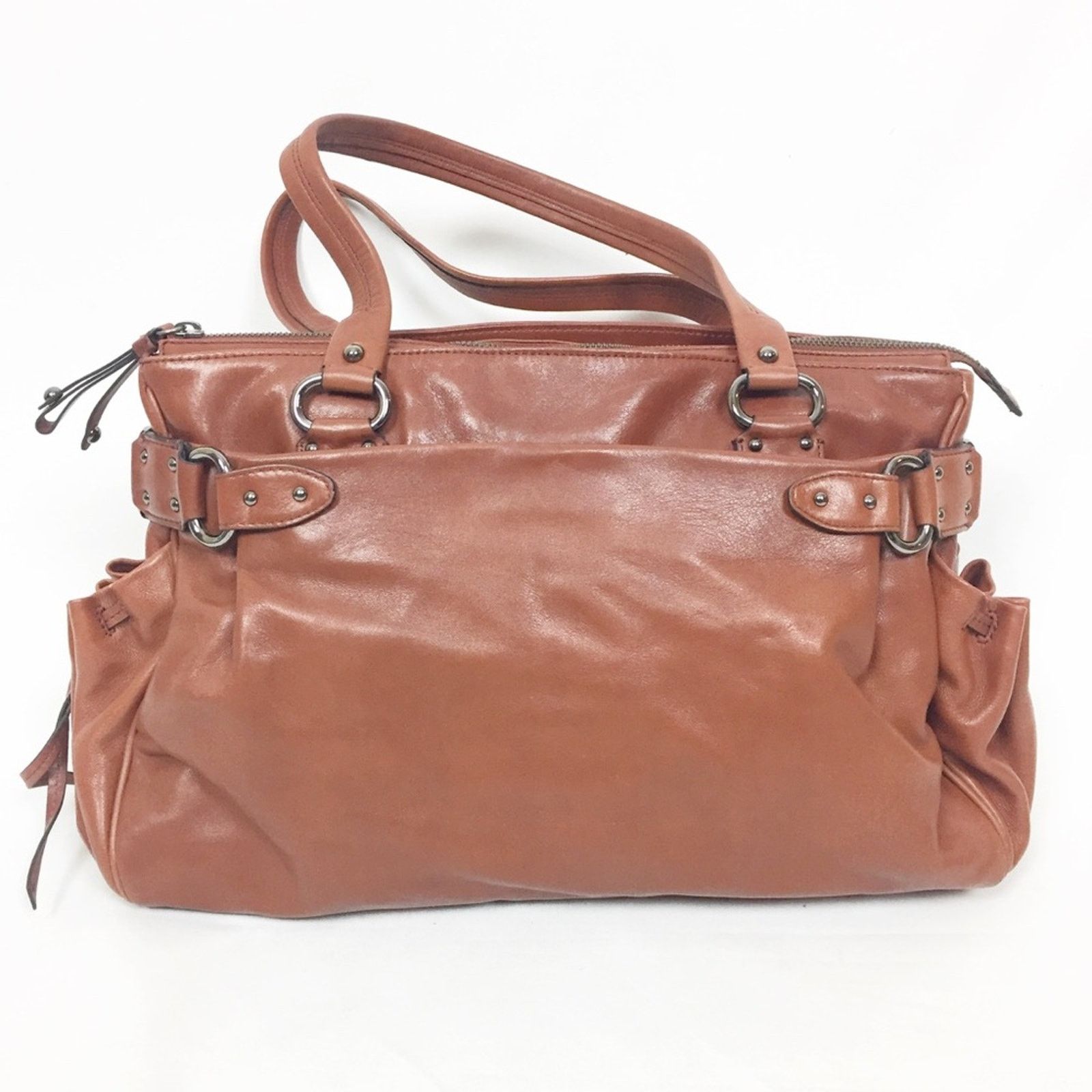 Cole Haan Cole Haan Stephanie H05 Brown Leather Handbag Size ONE SIZE - 1 Thumbnail
