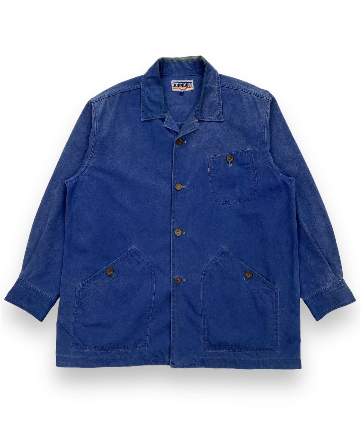 Japanese Brand Vintage Johnbull Dirty Distressed Workwear Jacket Size US M / EU 48-50 / 2 - 1 Thumbnail