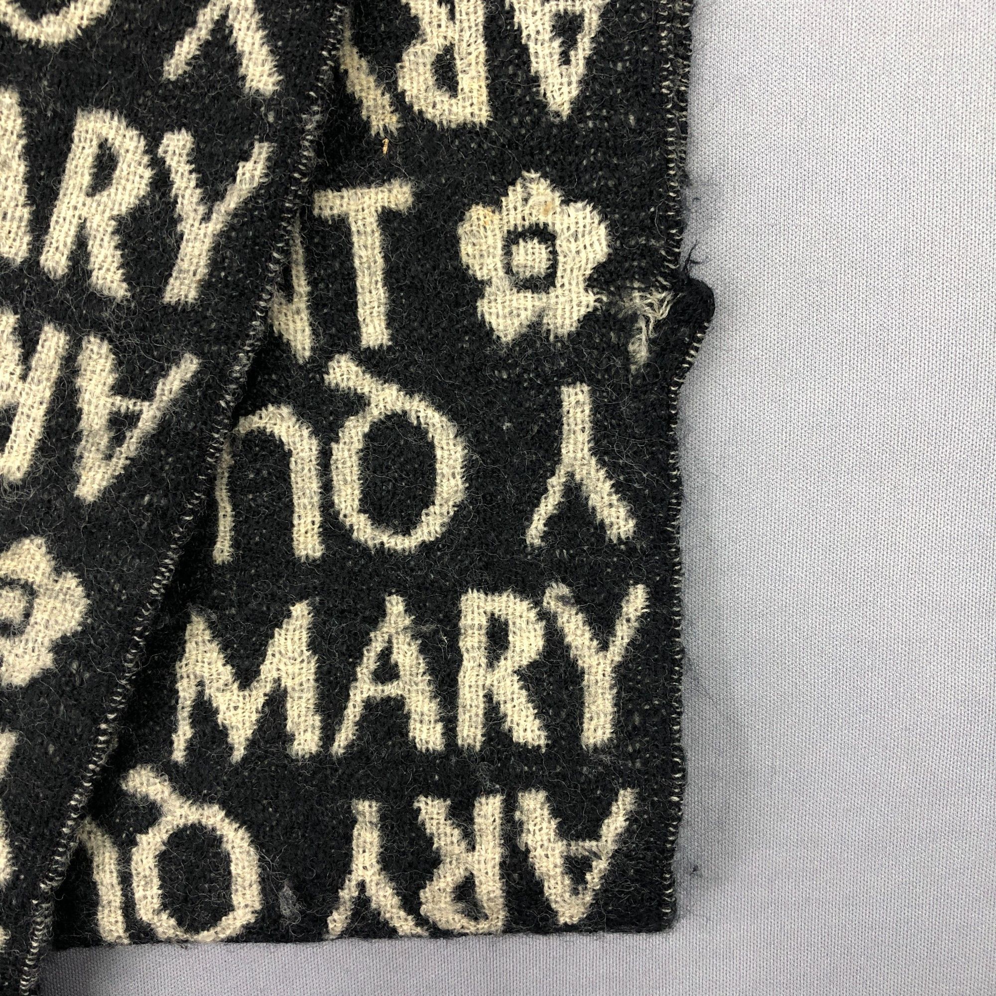 Japanese Brand Vintage Mary Quant Scarf Muffler Monogram Wool Scarves Size ONE SIZE - 6 Thumbnail