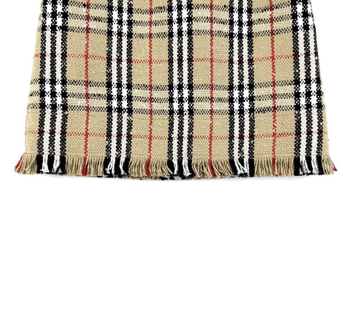 Burberry Burberry / Classic Woven Plaid Tweed Fringe Mini Skirt K12 Size 24" / US 00 / IT 34 - 5 Thumbnail