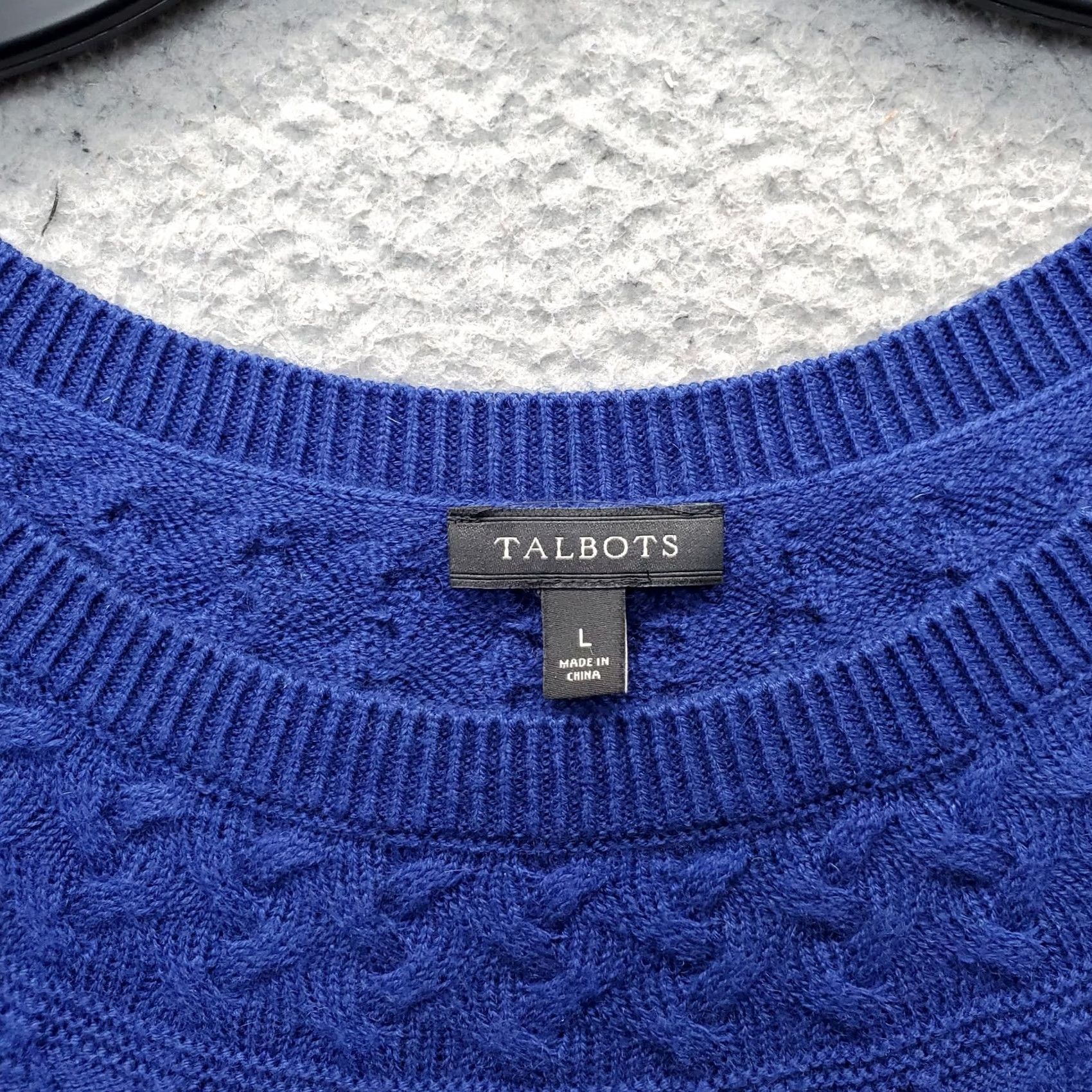 Talbots Talbots Cable-Yoke Sweater Womens Large Blue Pullover Knit Long Sleeve Casual Fall Winter Shirt Mens? Size L / US 10 / IT 46 - 5 Thumbnail