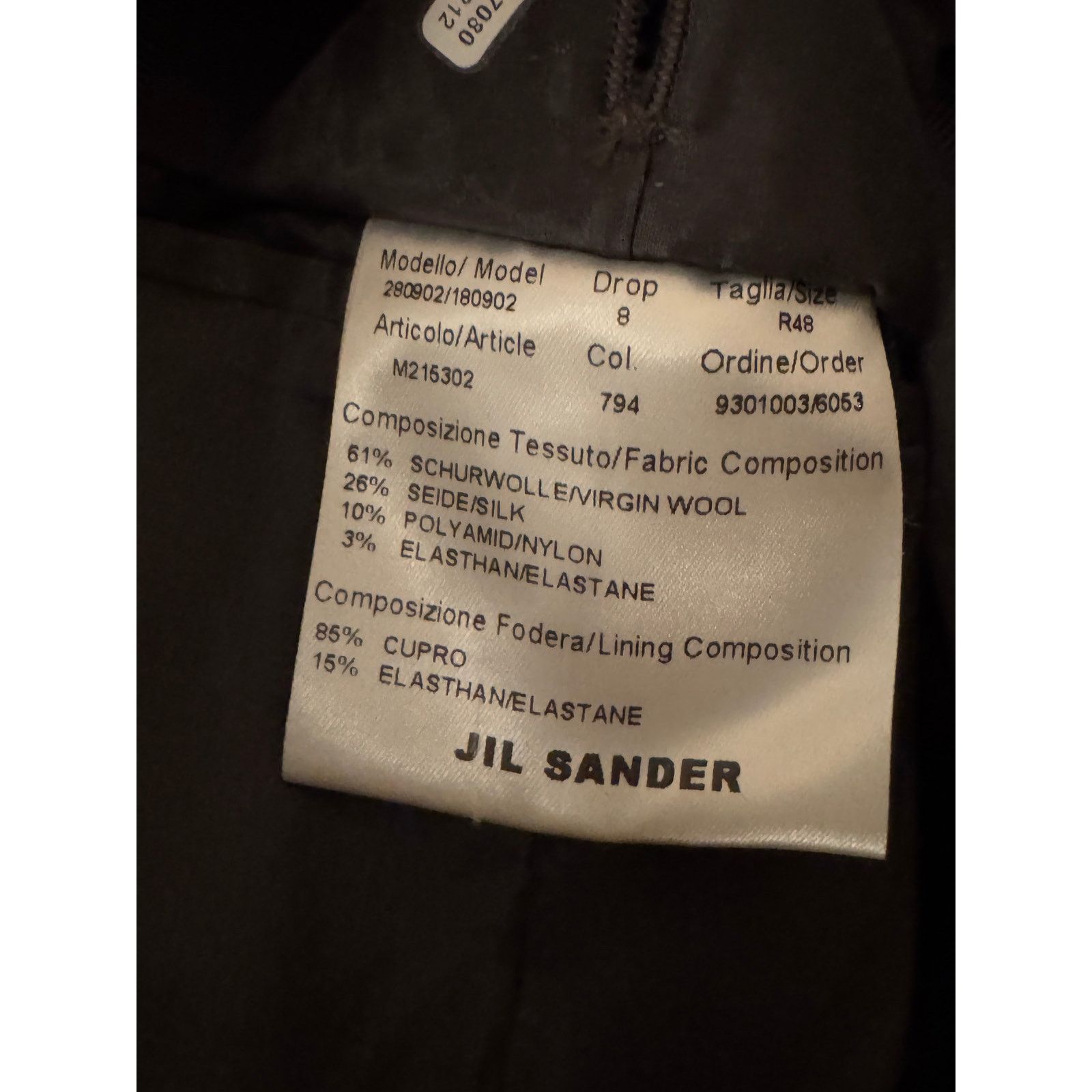 Jil Sander Jil Sander Men's Wool Gray Wool Full Suit Size 48R - 7 Thumbnail