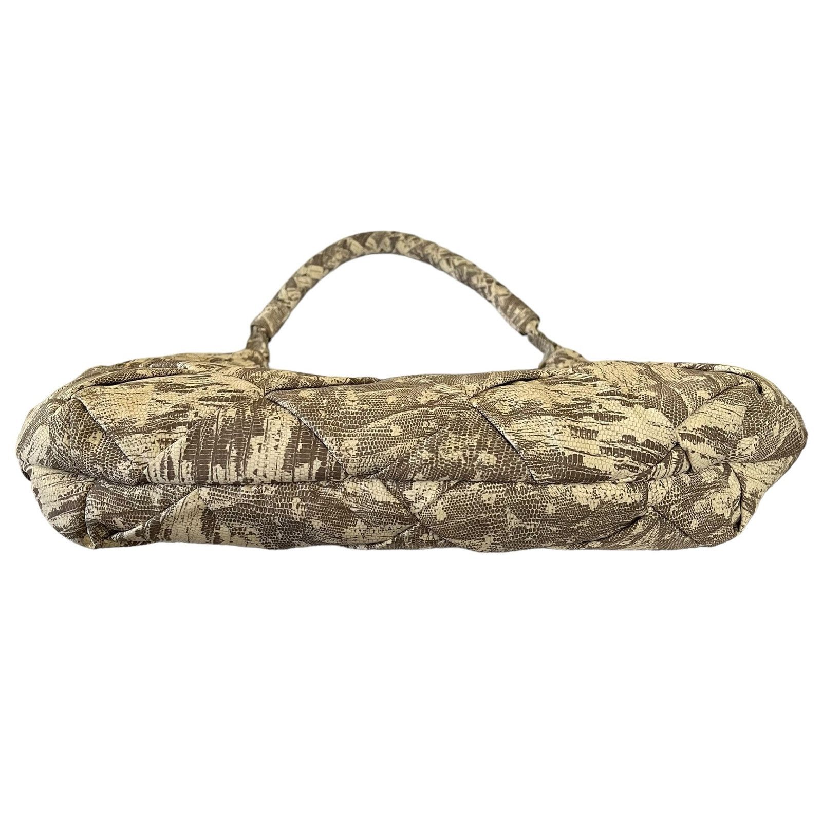 Jason Wu NWOT Jason Wu Dylan Woven Ivory Lizard Print Shoulder Bag Size ONE SIZE - 8 Thumbnail