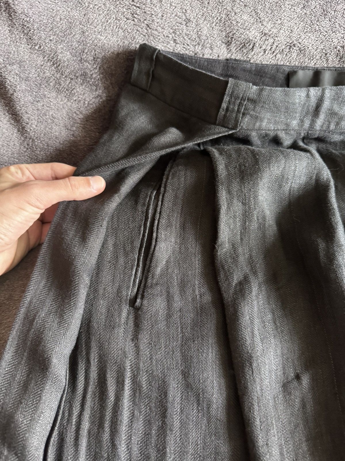 Haider Ackermann HAIDER Ackerman Rare 100% linen asimetrics pants Size US 36 / EU 52 - 8 Thumbnail