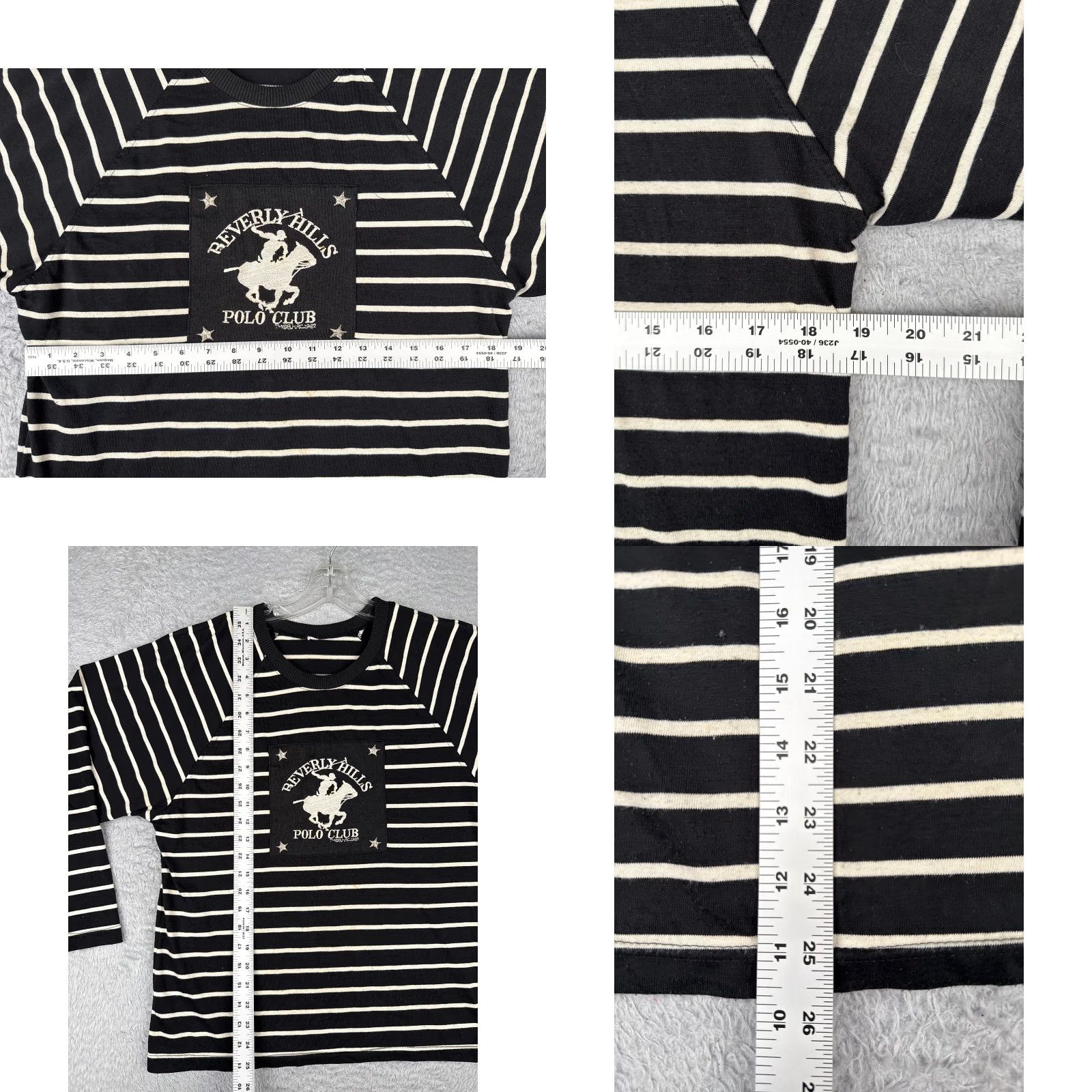 Vintage Unbranded Men's Polo Shirt Small Black Striped Cotton Long Sleeve Activewear Casual Sports Size US S / EU 44-46 / 1 - 8 Thumbnail