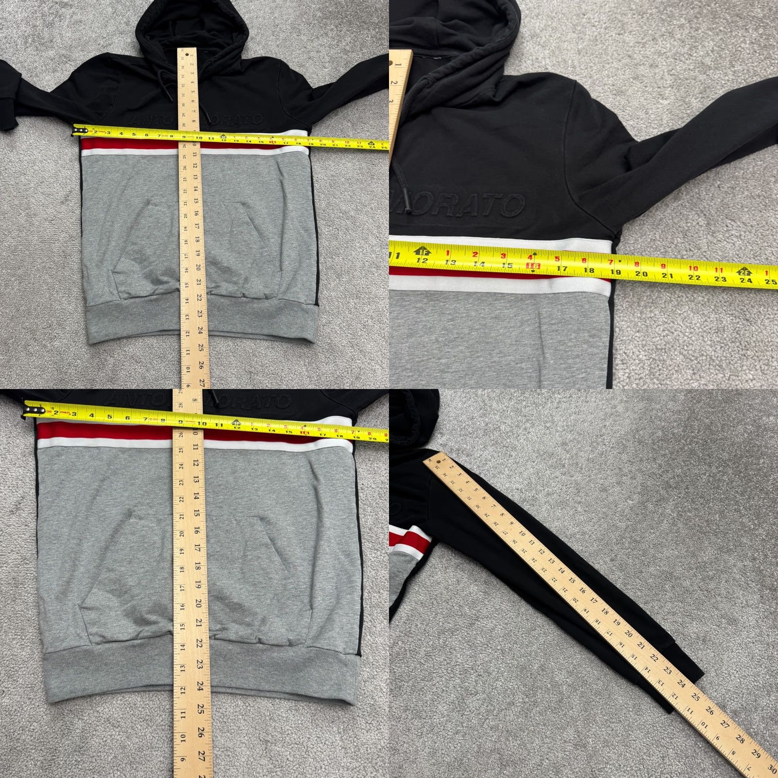 The North Face Antony Morato Colorblock Hoodie Pullover Sweatshirt Mens Small Black Gray Casual Size US S / EU 44-46 / 1 - 8 Thumbnail