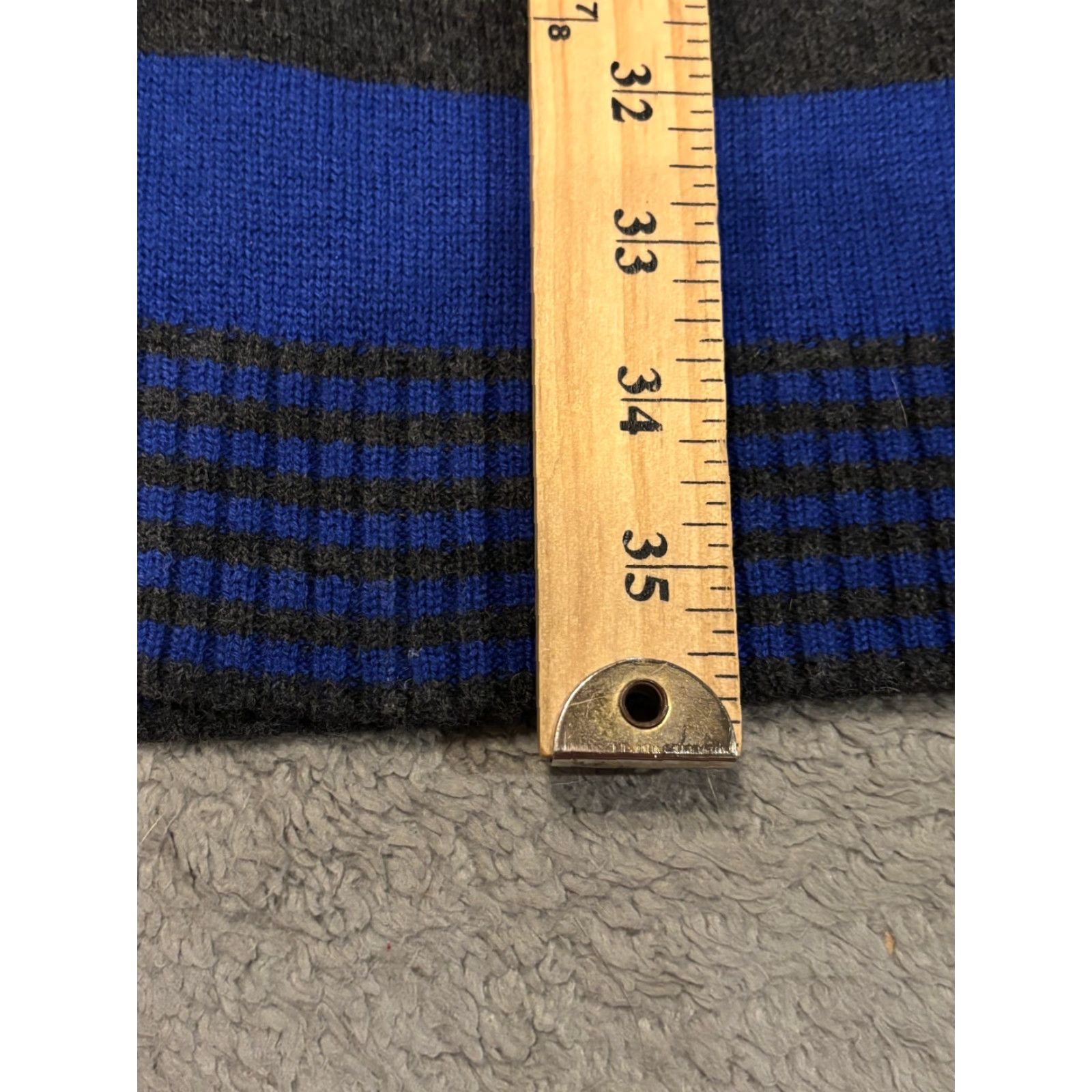 Express Express Sweater Dress Womens Medium Blue Striped V Neck Long Sleeve Pockets Size M / US 6-8 / IT 42-44 - 4 Thumbnail