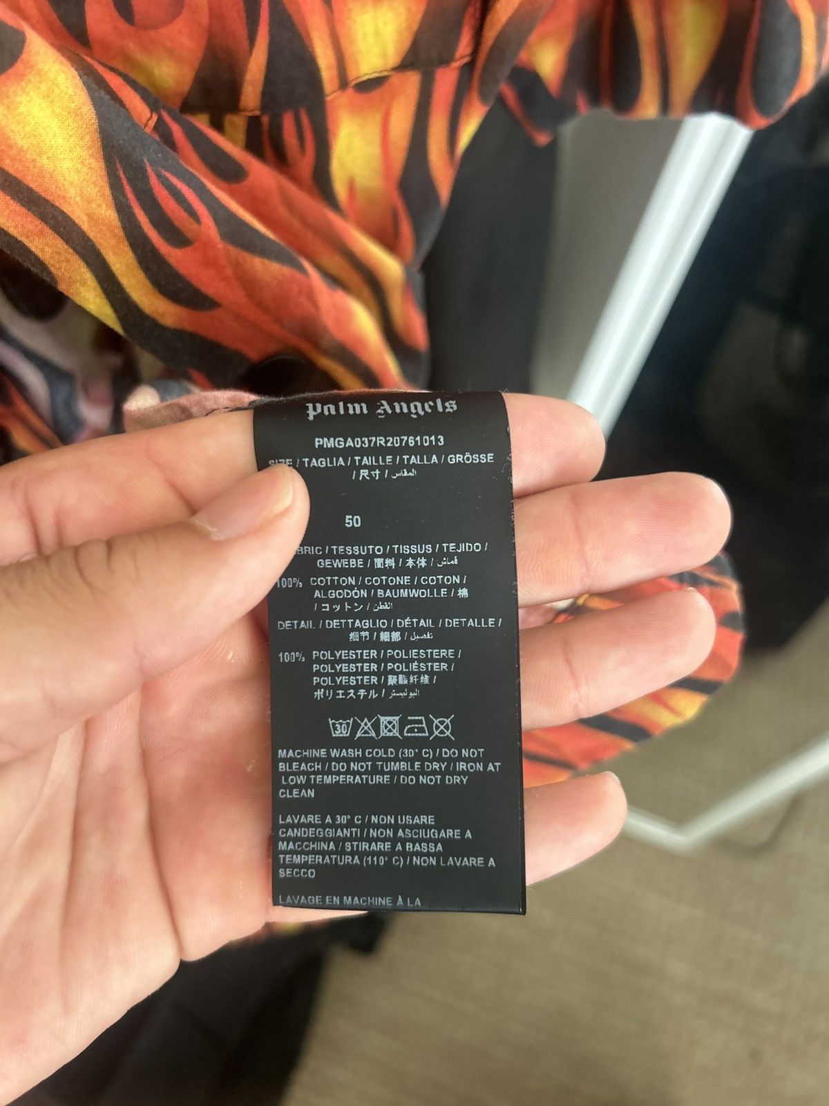 Palm Angels PALM ANGELS FLAMING BUTTON DOWN Size US L / EU 52-54 / 3 - 4 Thumbnail