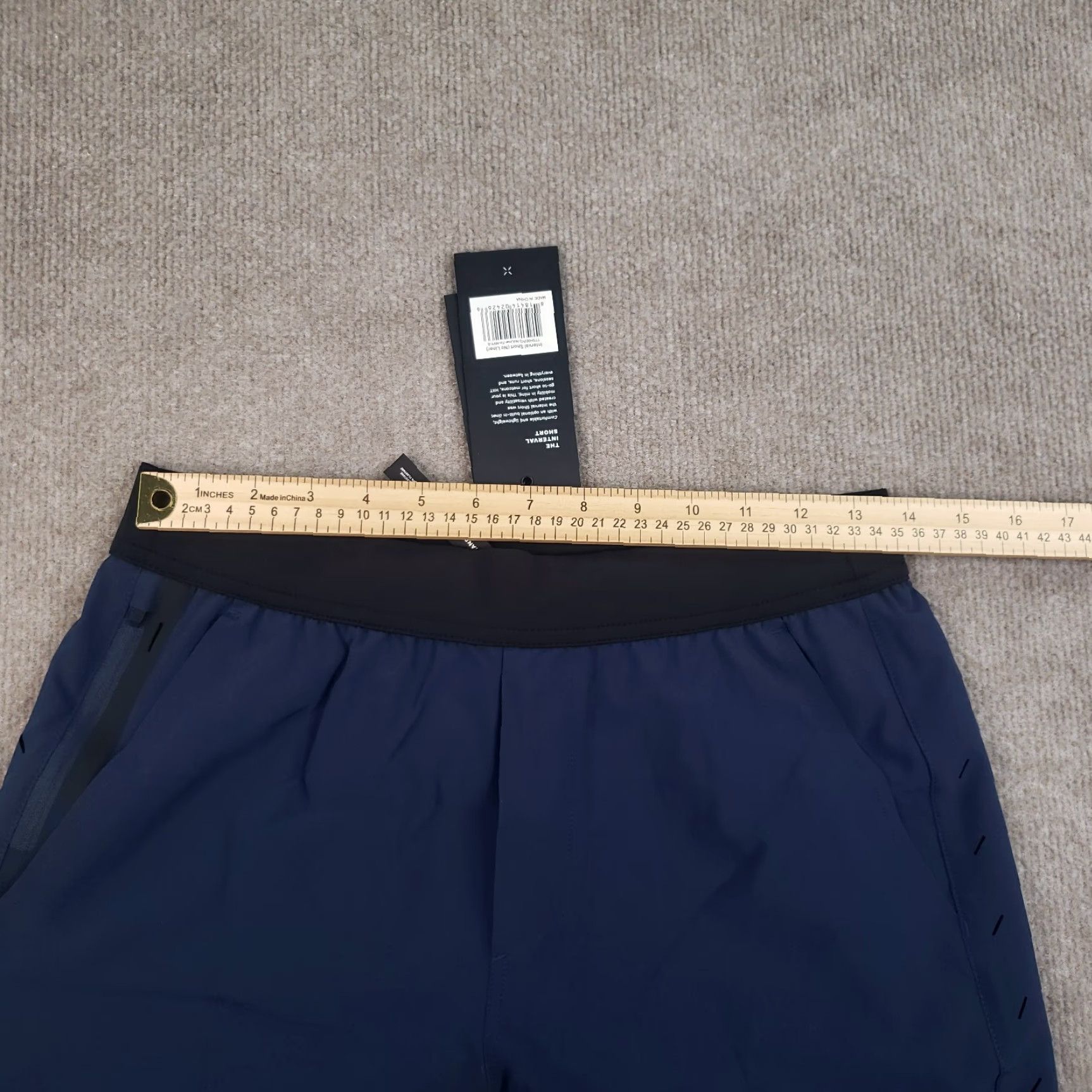 Ten Thousand Ten Thousand Interval Shorts Mens Small Navy 7 inch Inseam Stretch Gym Shirt? Size US 29 - 2 Thumbnail