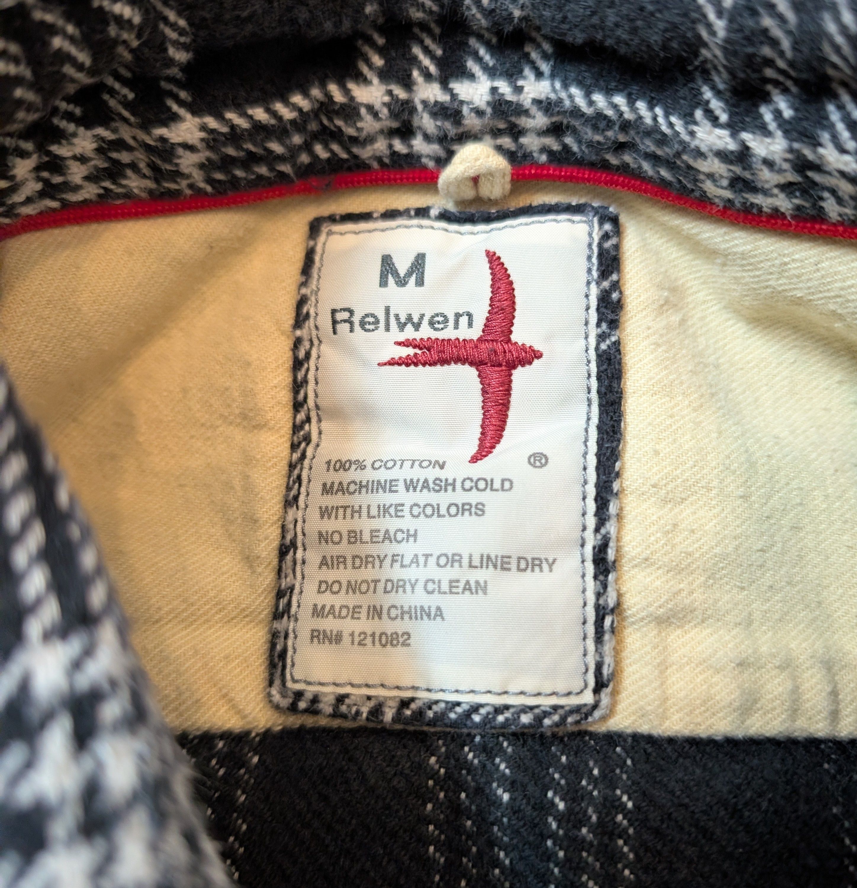 Relwen Relwen Blanket Flannel in Black/White Tartan Size US M / EU 48-50 / 2 - 3 Thumbnail