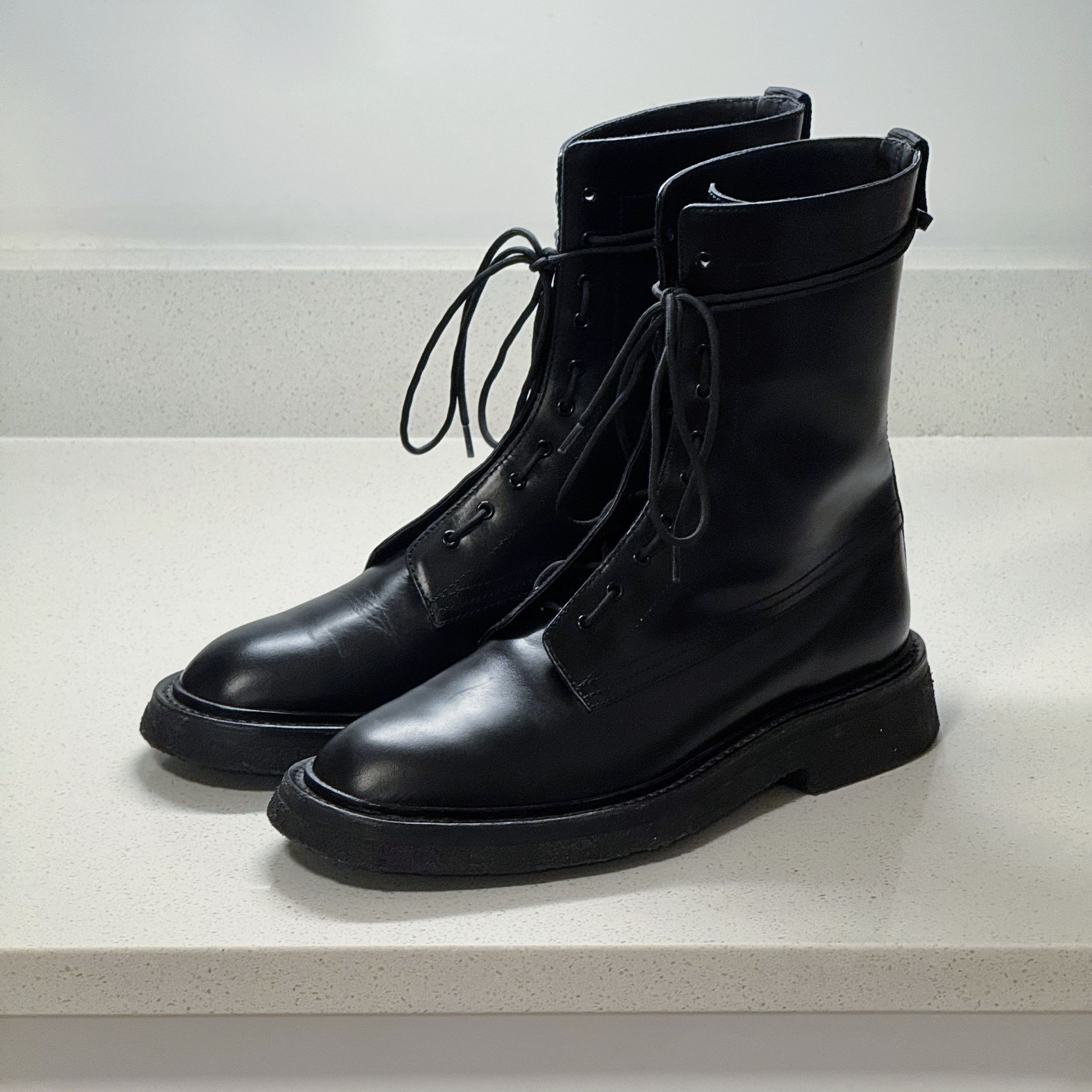 Dior × Hedi Slimane Dior Homme 6.5cm Black Buckle Cuban Heel Boots