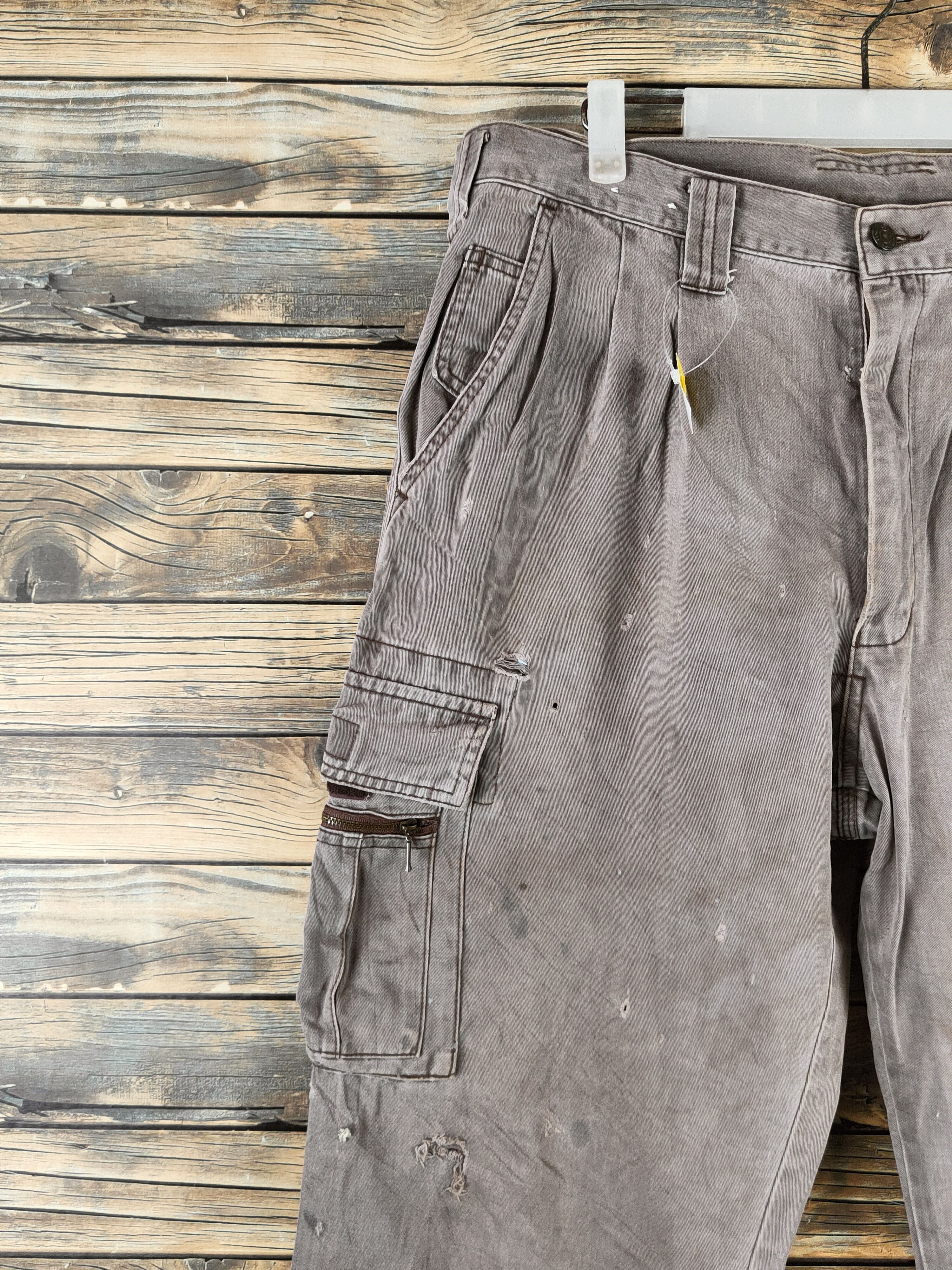Japanese Brand DL Gran Cisco Light Brown Multipocket Cargo Pants #46-360 Size US 34 / EU 50 - 3 Thumbnail